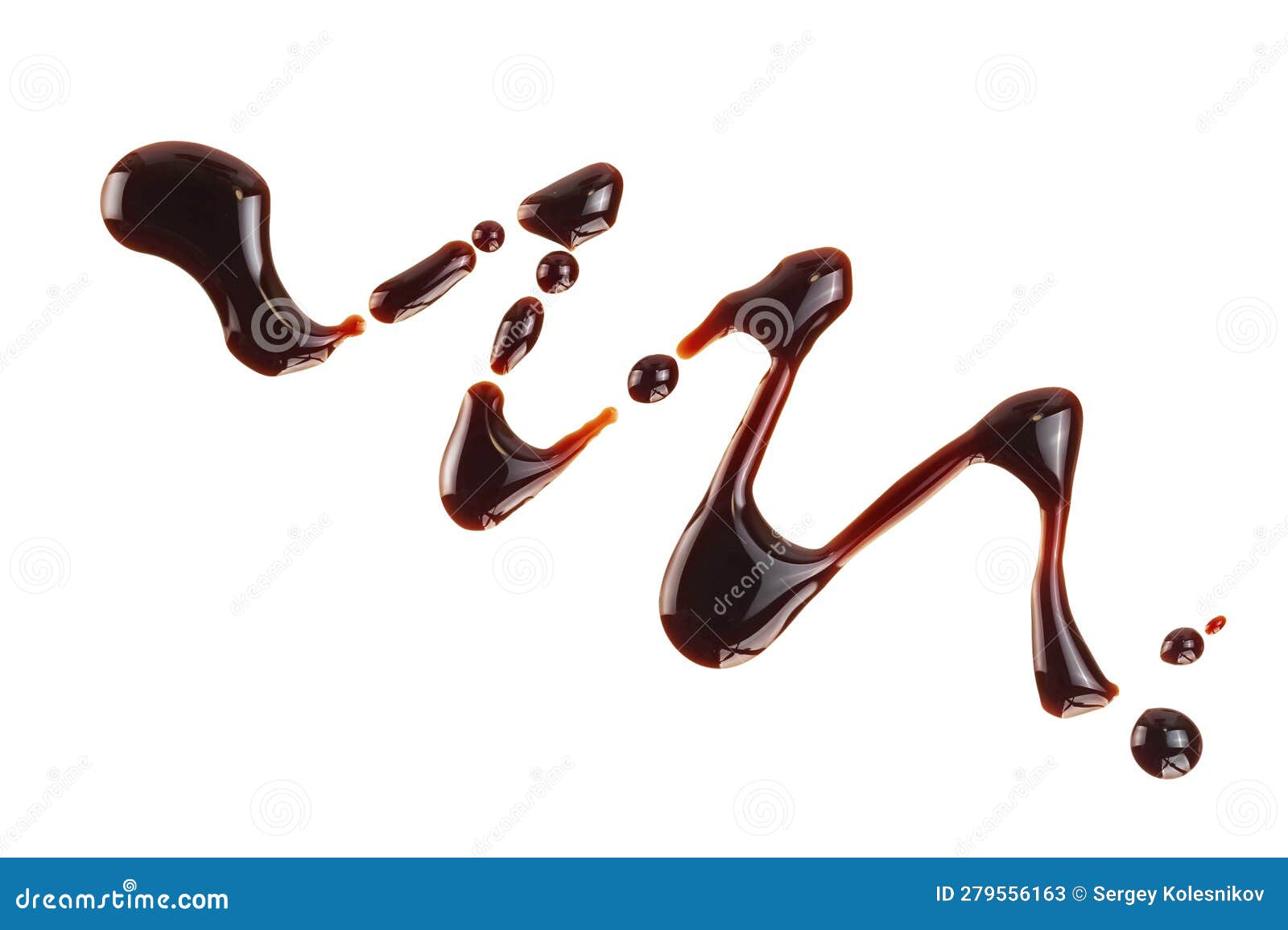 Balsamic Vinegar Isolated on White Background. Top View Stock Image