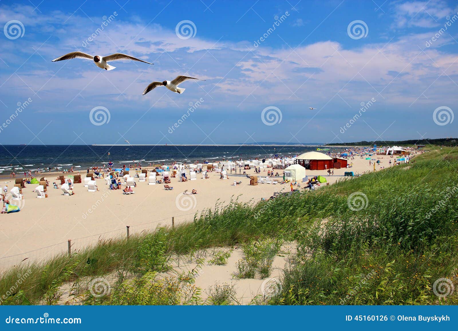 baltic sea beach in swinoujscie, poland