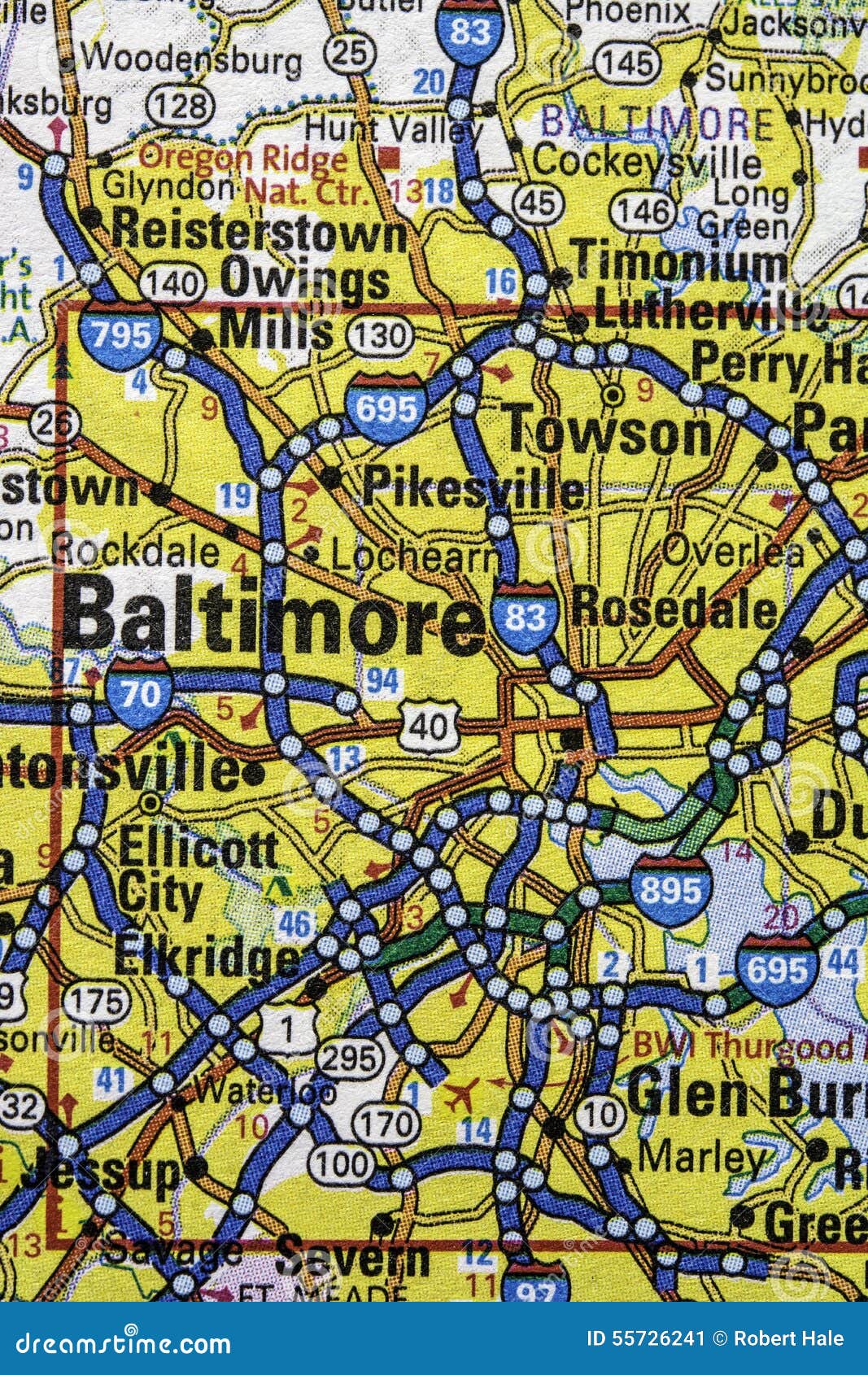 Baltimore Road Map Maryland Surrounding Area 55726241 