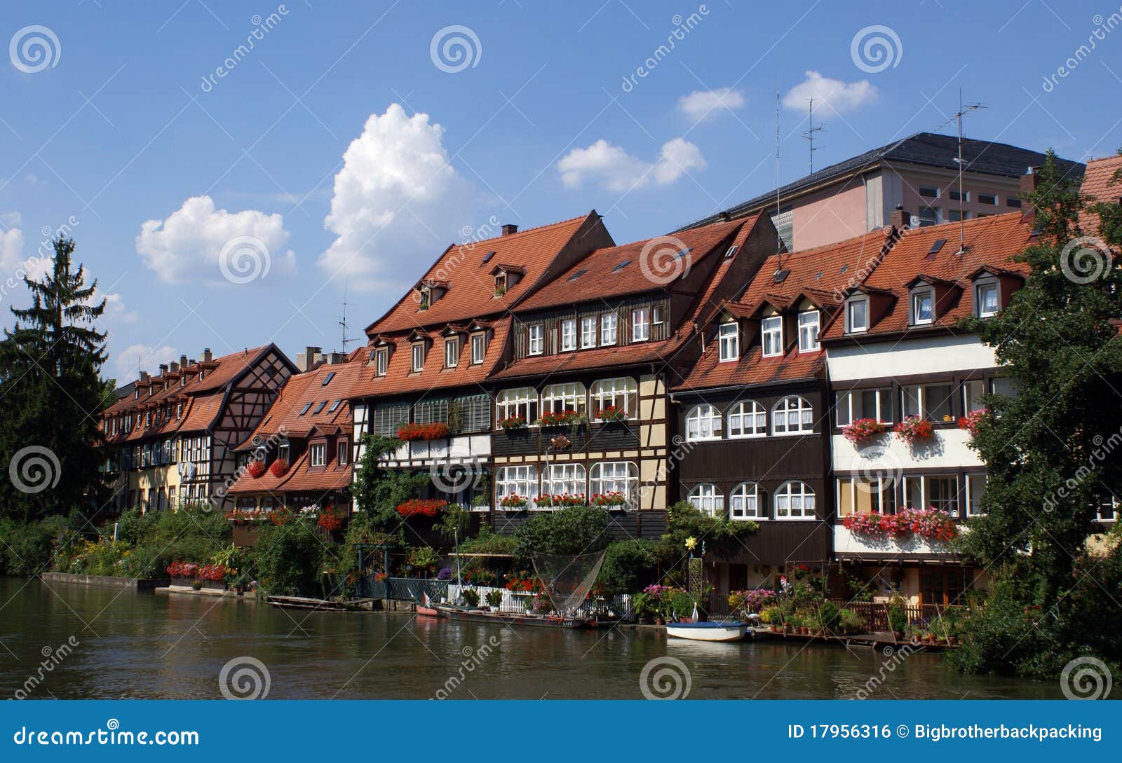 Bamberg Riverside Houses stock photo. Image of riverside 17956316