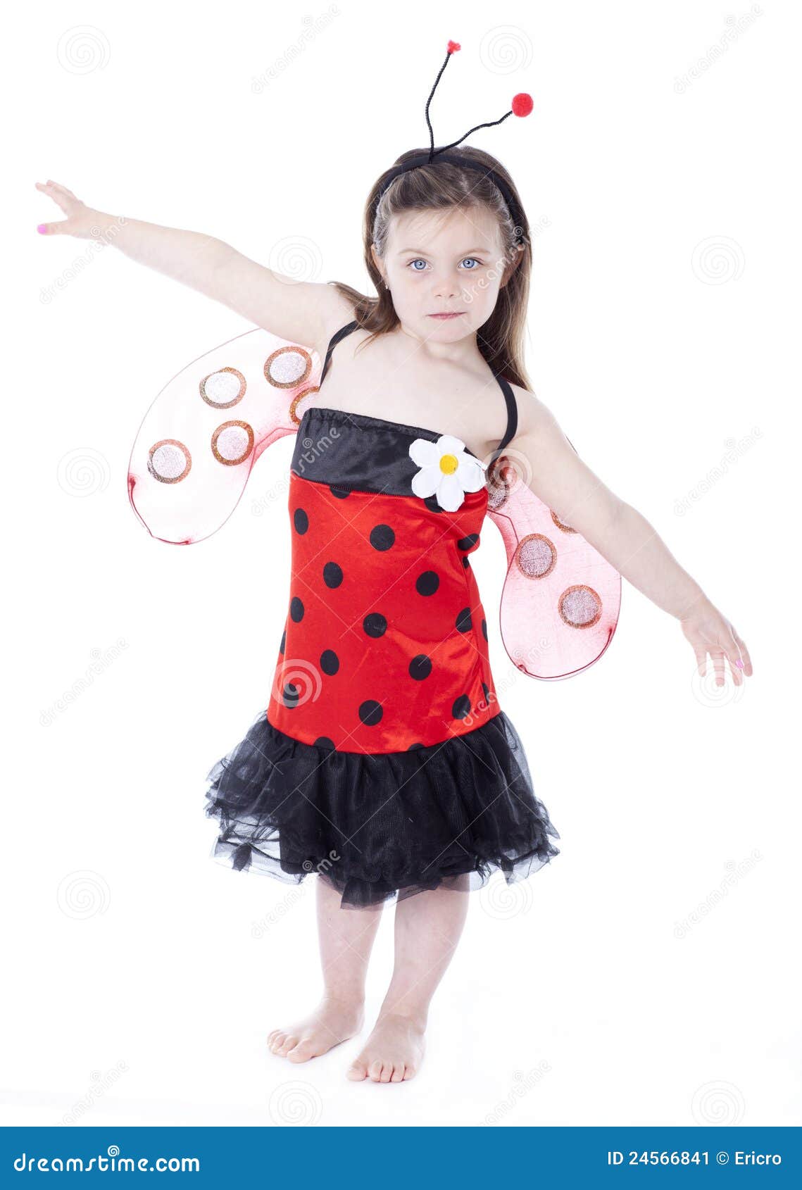 Bambina Adorabile in Costume Del Ladybug Immagine Stock - Immagine di  scarabeo, capelli: 24566841