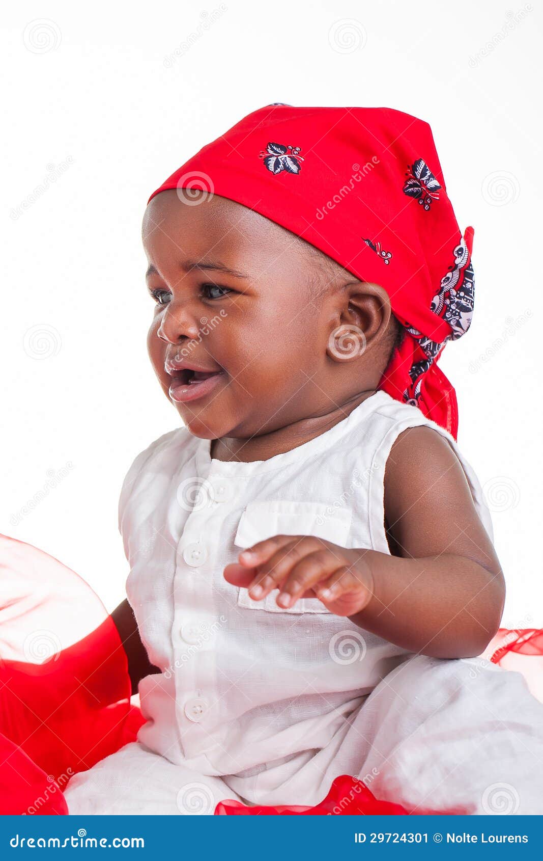 Bambina Con La Bandana Rossa Infelice E Gridare. Immagine Stock - Immagine  di sicuro, bambino: 29724301