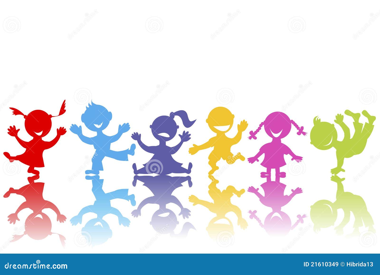 Bambini disegnati a mano colorati