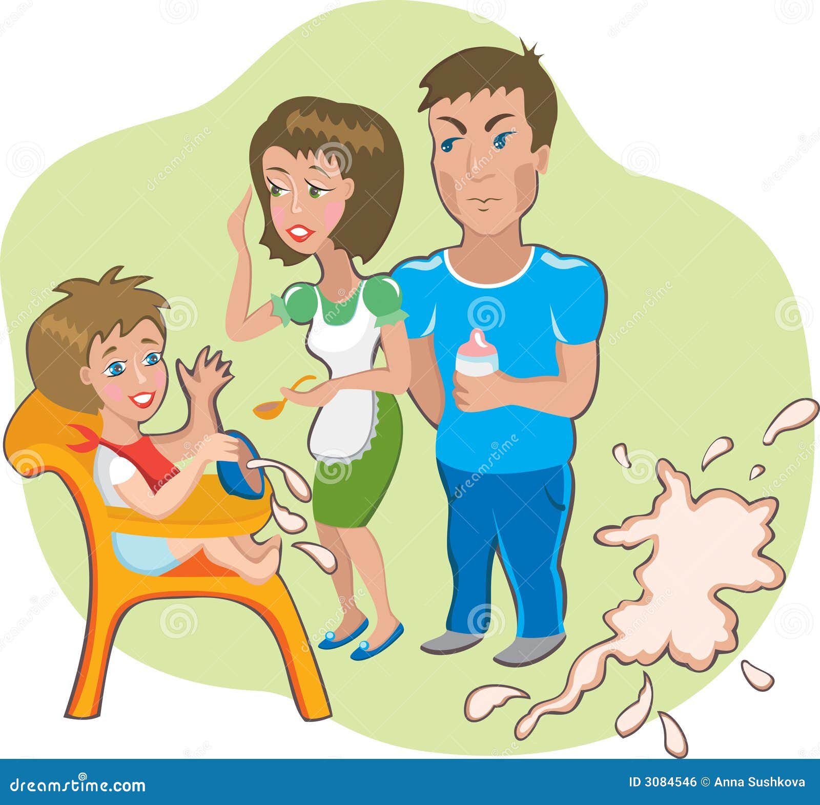 Bambino Capriccioso Illustrazione Vettoriale Illustrazione Di Pasto