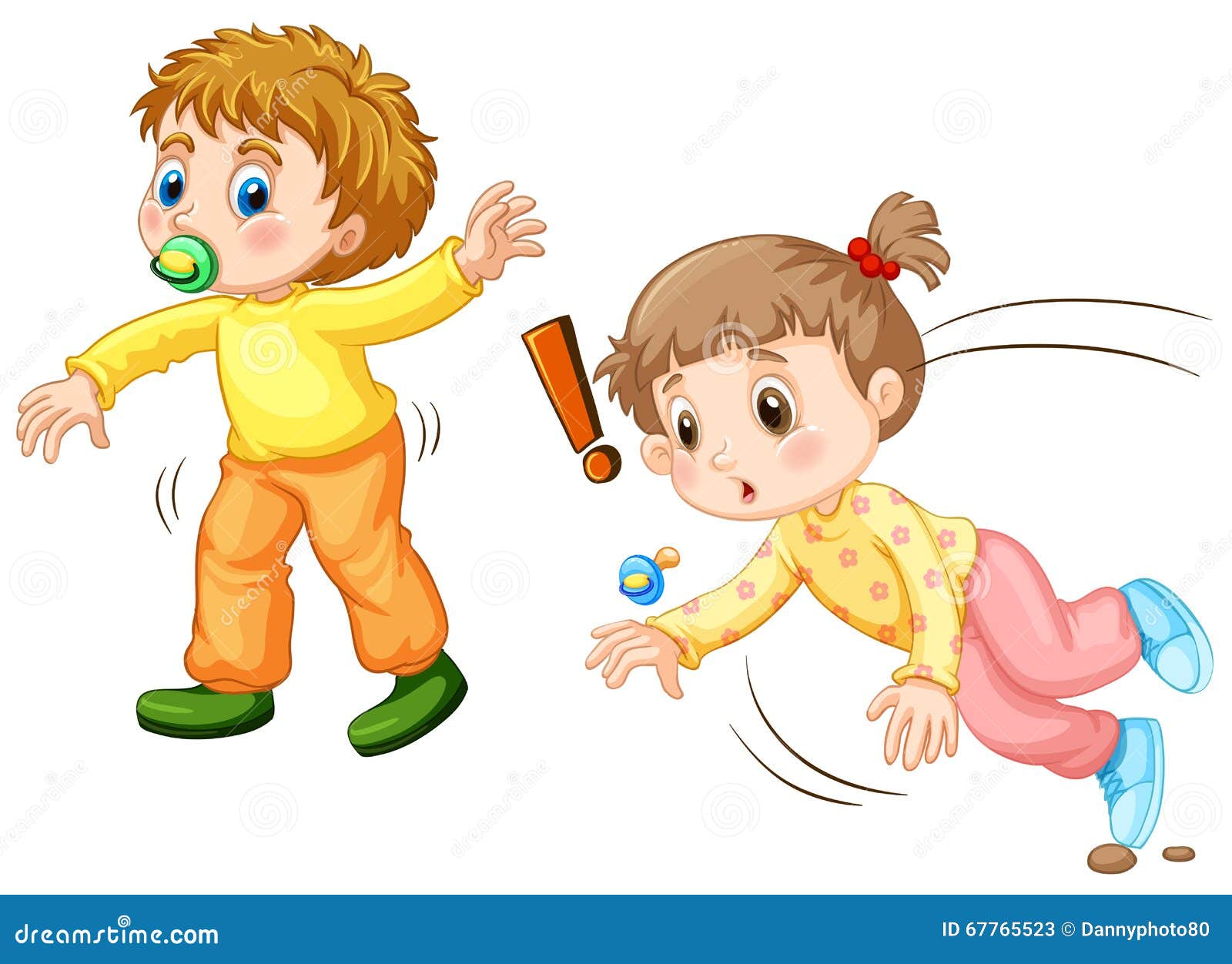 Sognare Bambino Che Cade A Terra Bambino Che Cade Giù Sulla Terra Illustrazione Vettoriale - Immagine