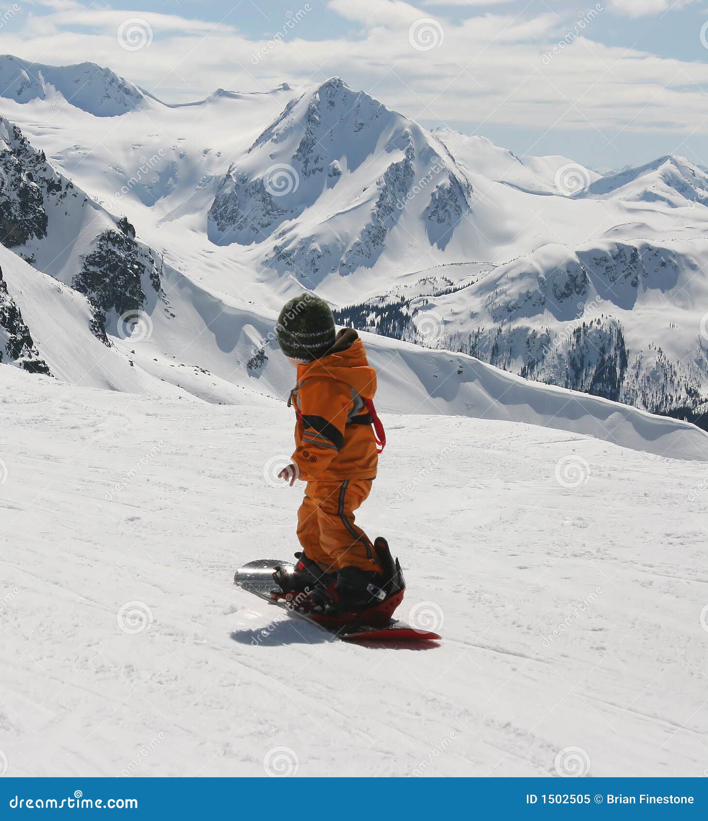 Bambino dello Snowboard immagine stock. Immagine di bambino - 1502505