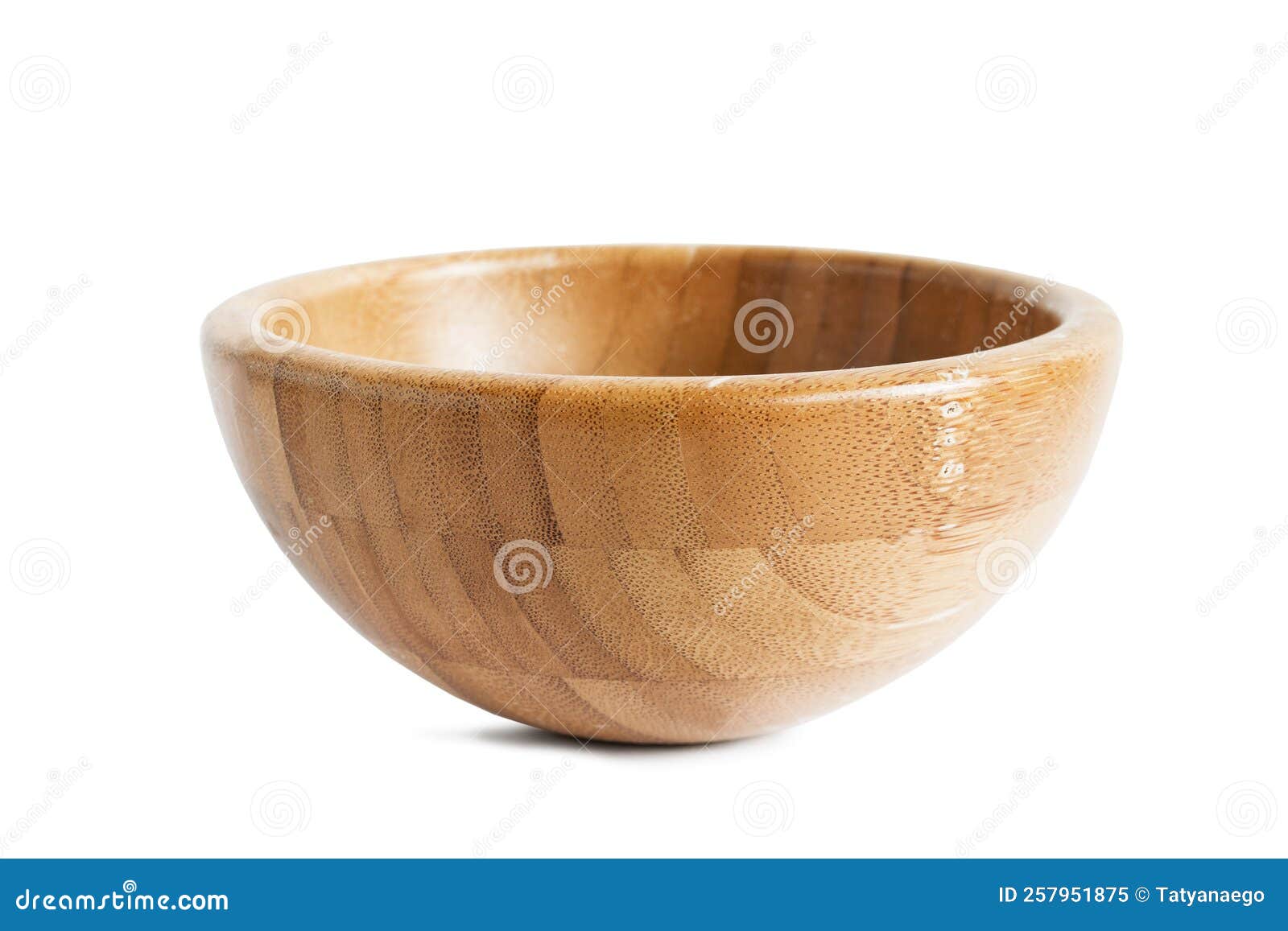 Bamboo bowl isolated stock image. Image of kitchenware 257951875