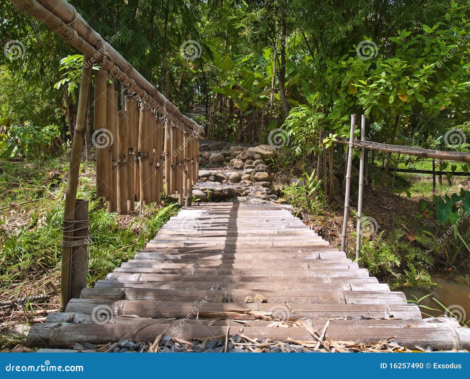Bamboo bridge stock photo. Image of grunge, aged, decoration 16257490