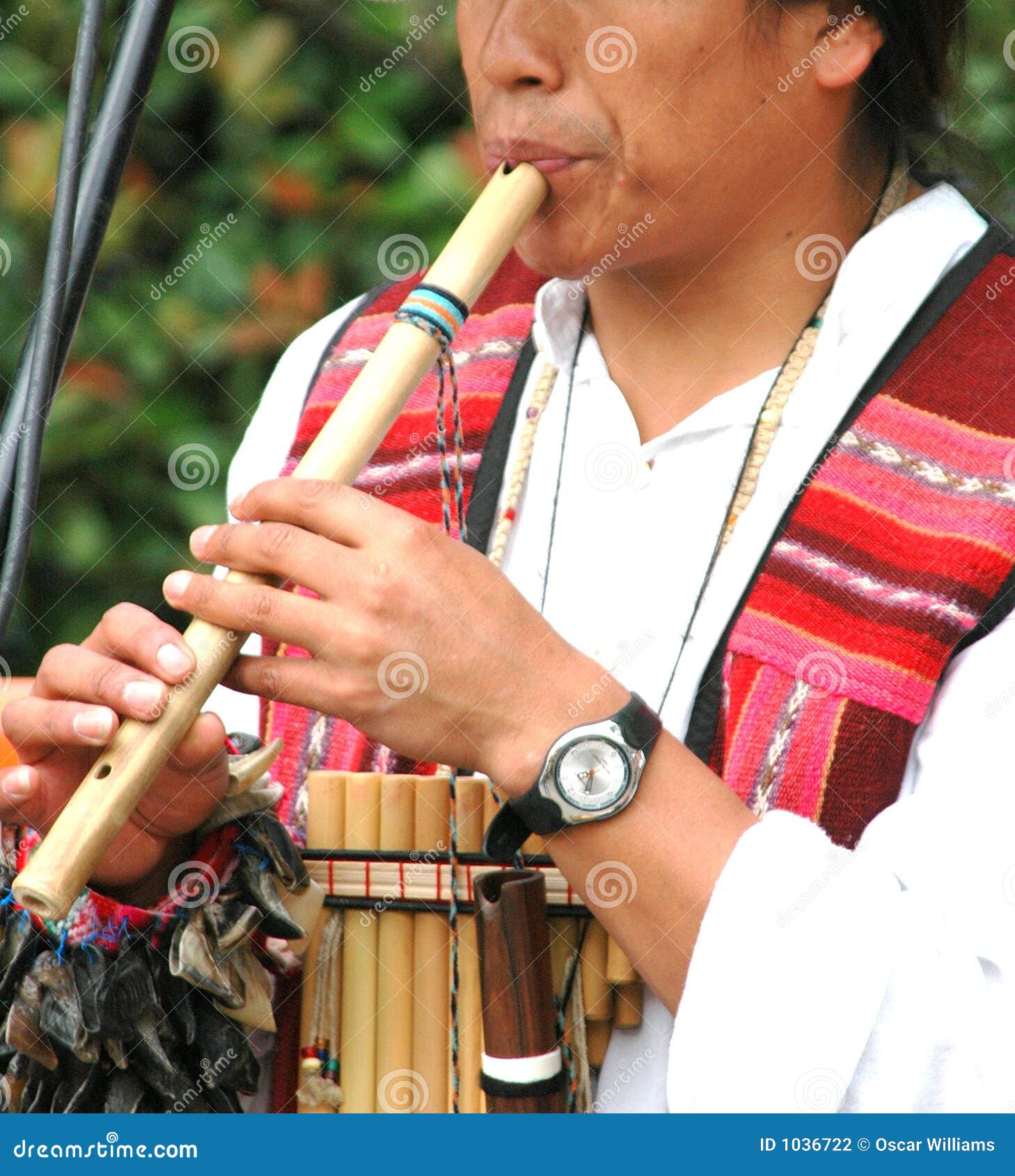 Bamboo Flute stock photo. Image of activity, sounds, andes 1036722