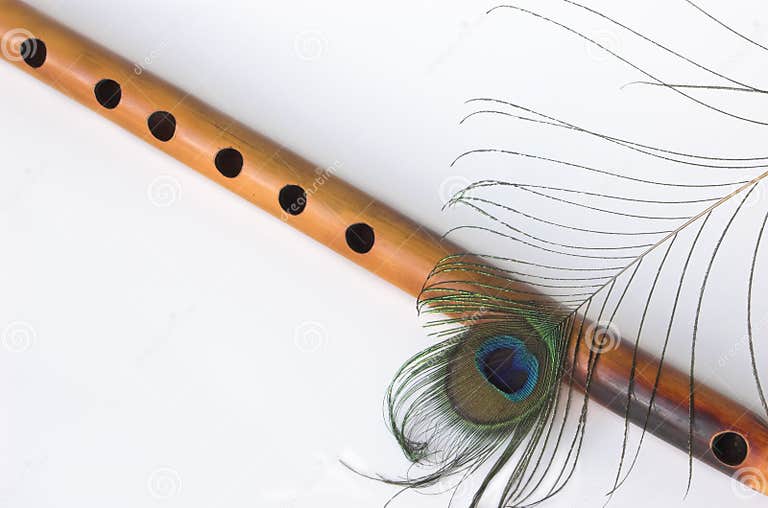 Bamboo Flute, Peacock Feather Stock Photo Image of hinduism, ideas