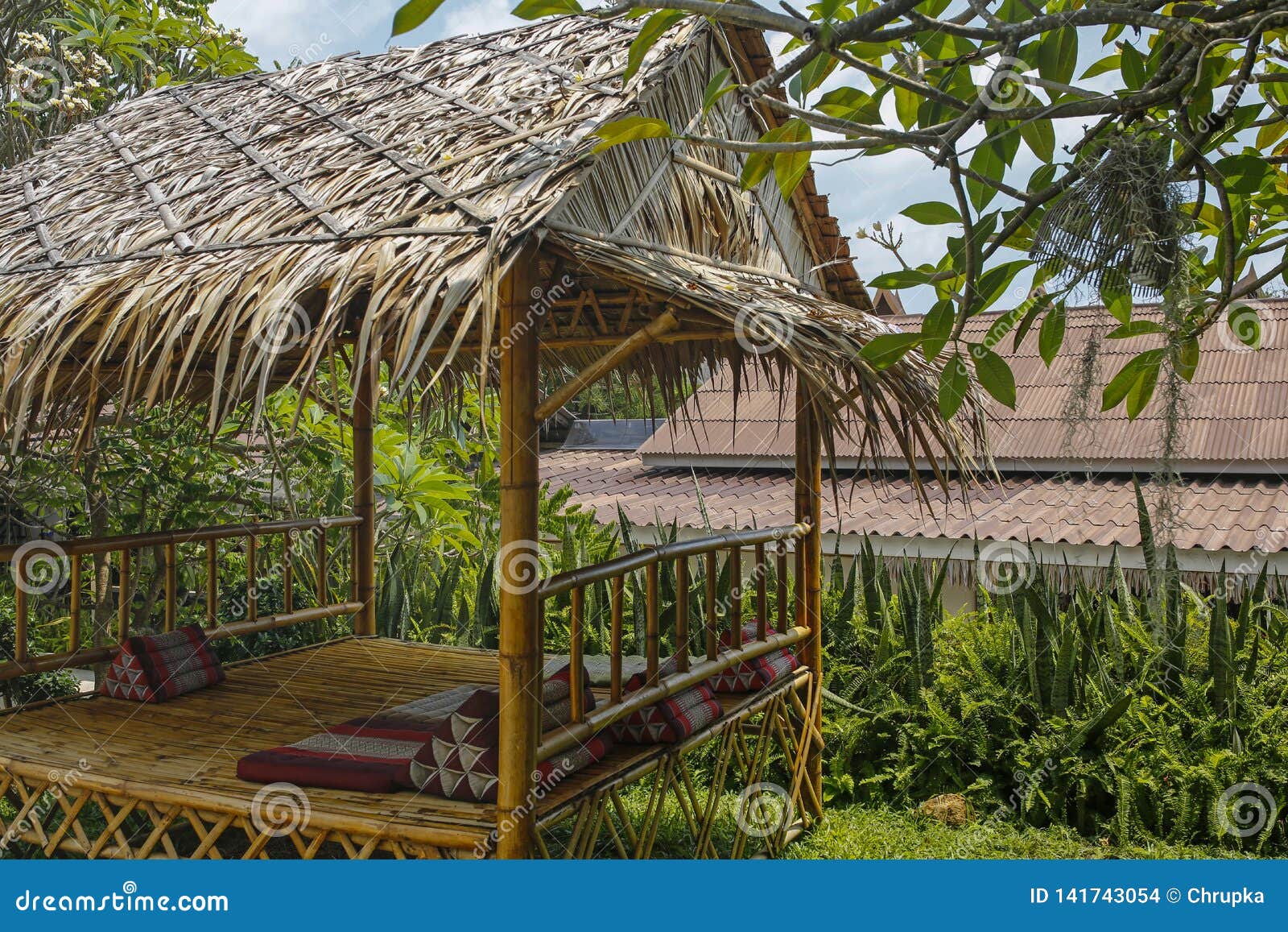 Bamboo Hut In The Garden Stock Photo Image Of Thailand 141743054