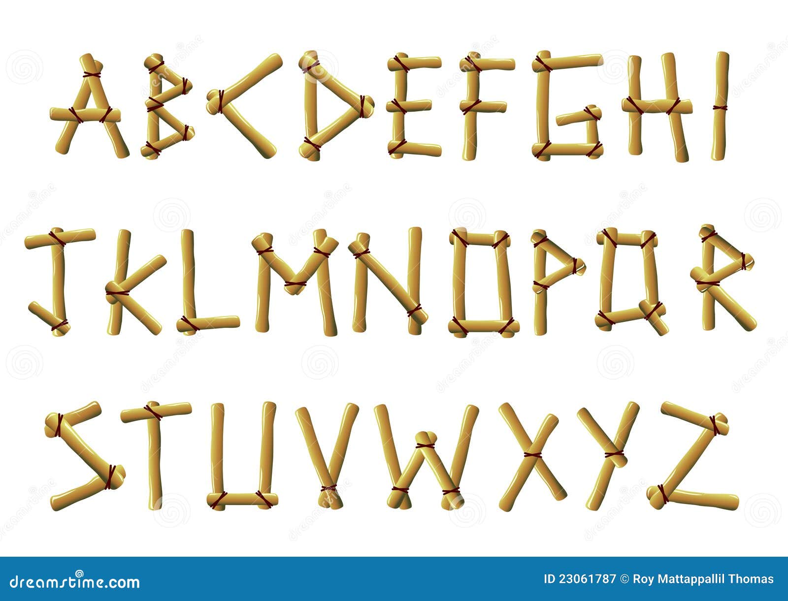 bamboo letters