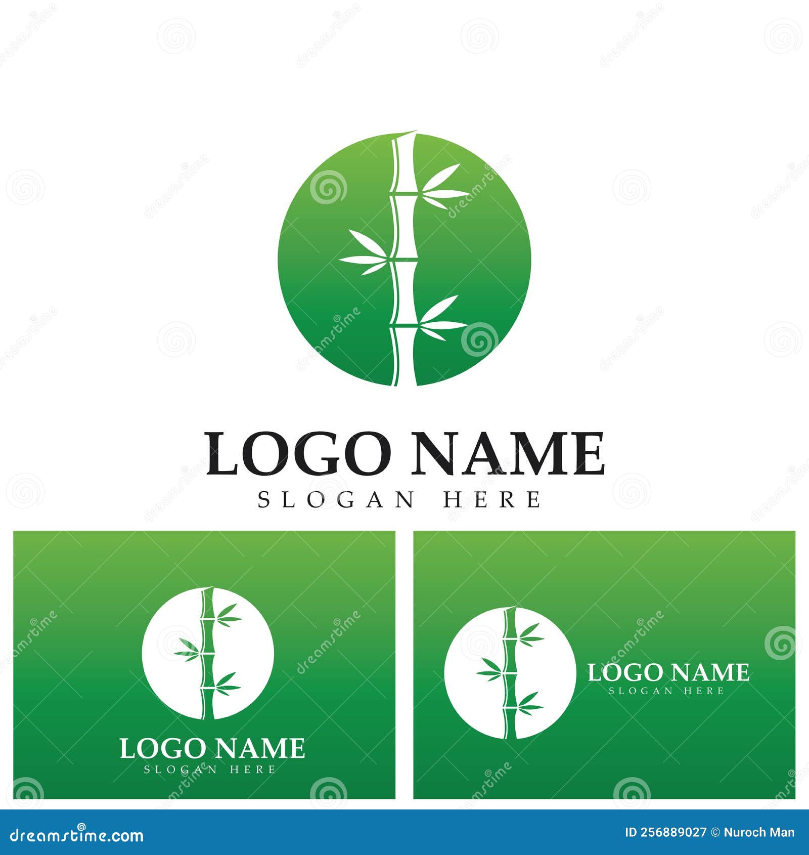 Bamboo Logo Template Vector Icon Illustration Design. Stock Vector
