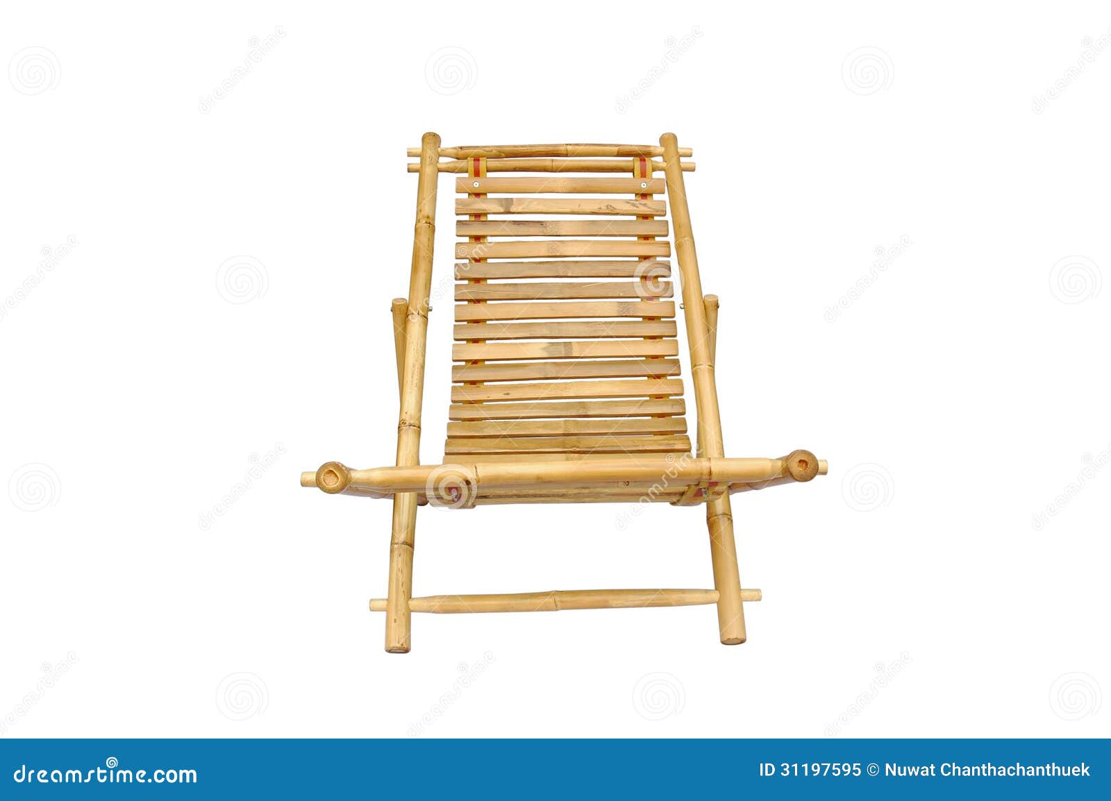 Bamboo Lounge Chair Isolated Stock Image Image Of Summer