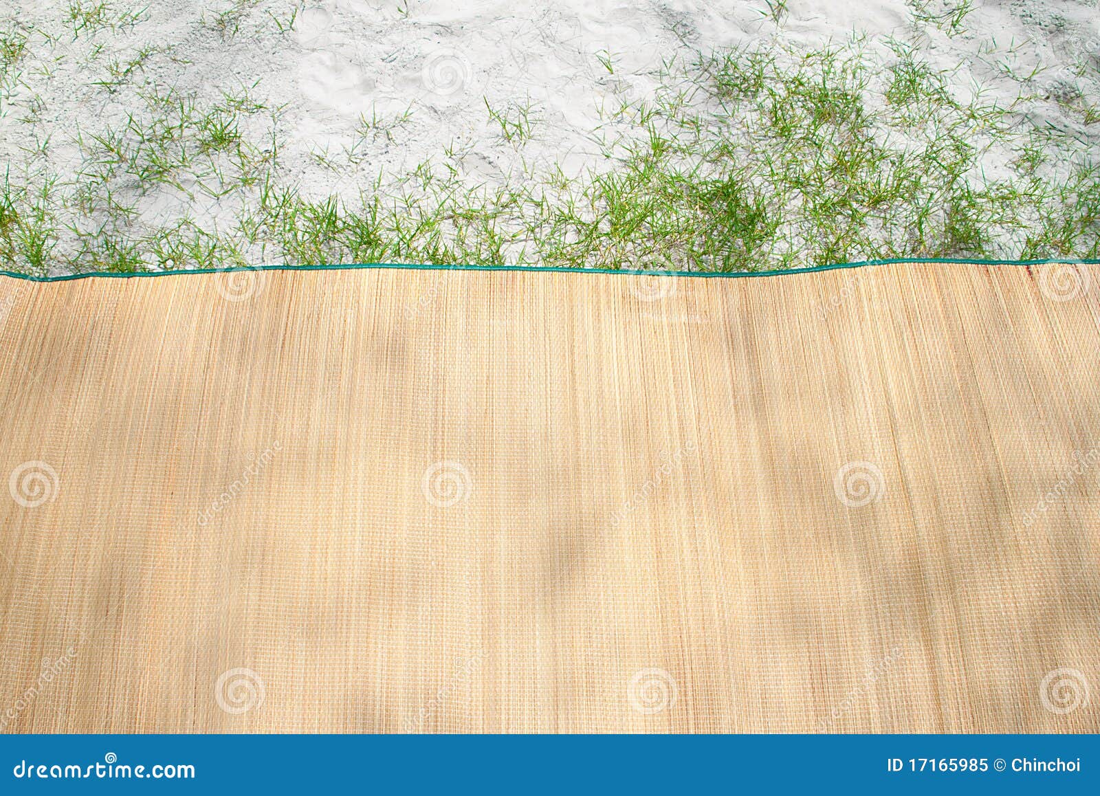 Bamboo mat on the beach stock image. Image of outdoor 17165985