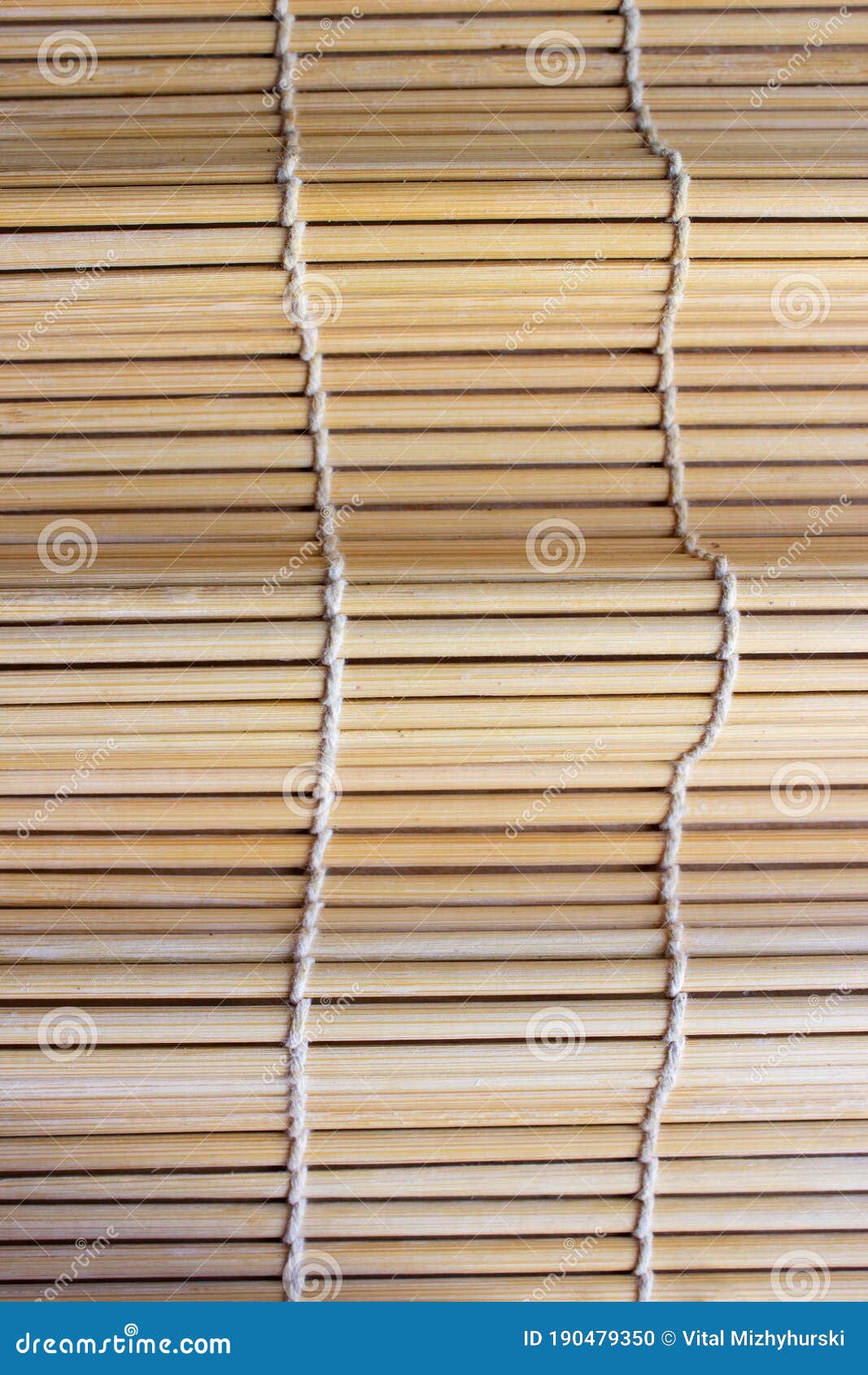 The Bamboo Mat for Making Sushi is Curved Stock Photo Image of food