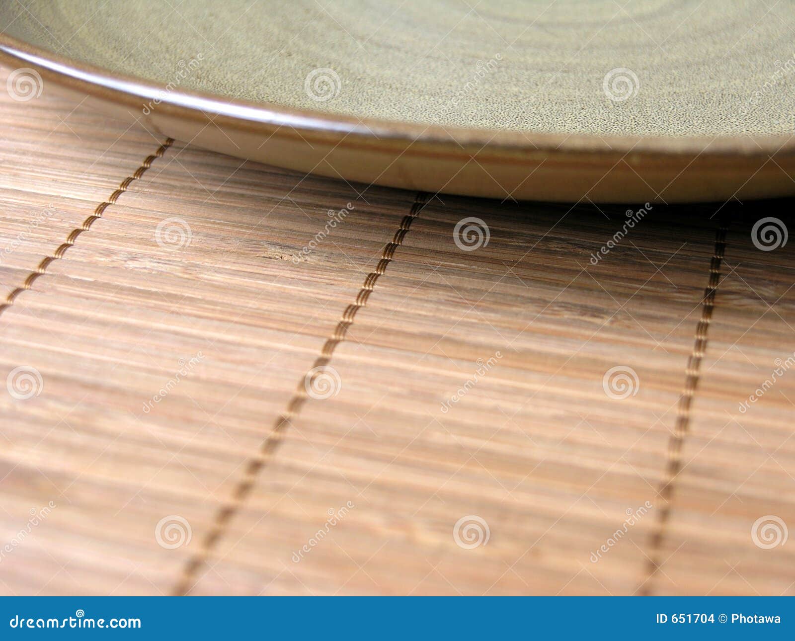 Bamboo Mat and Plate 3 stock photo. Image of bamboo, wooden 651704