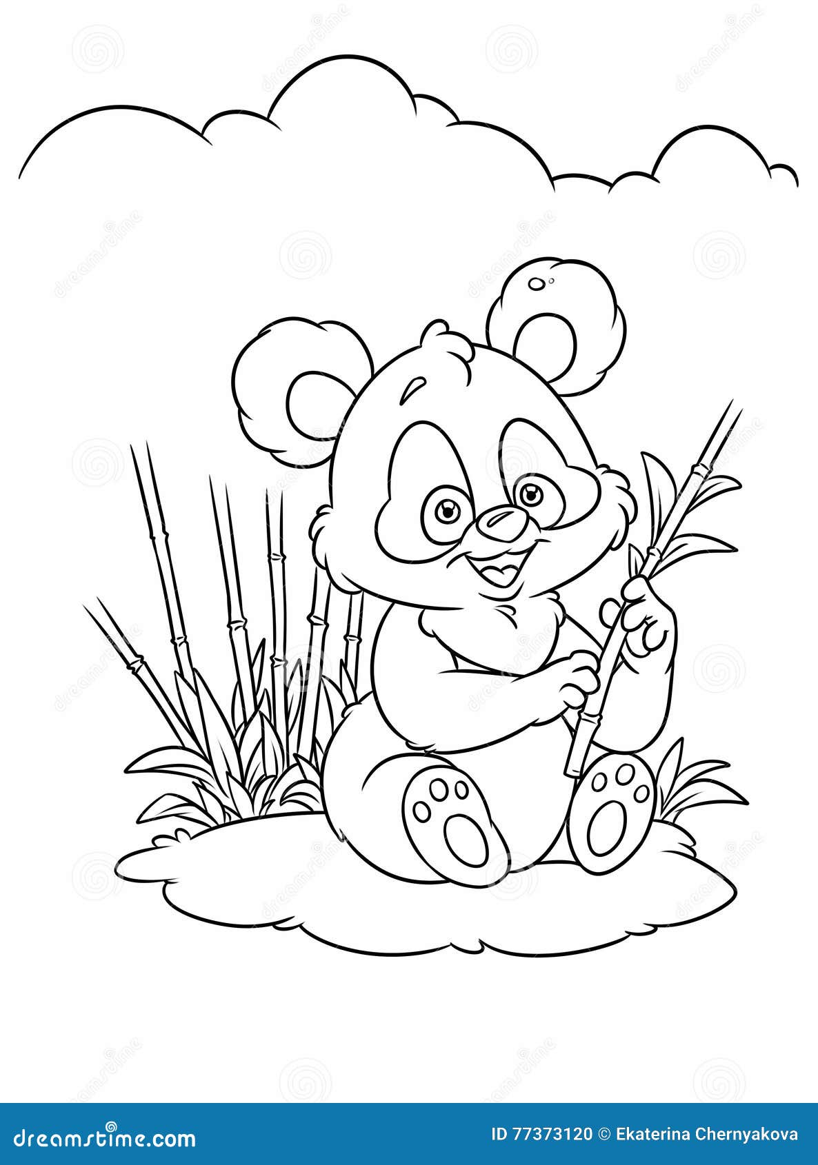 Download Bamboo Panda Coloring Pages Stock Illustration ...
