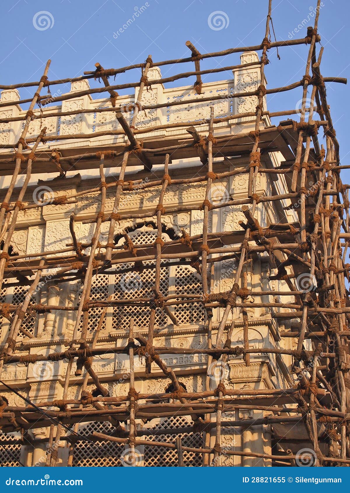 Bamboo Scaffold Royalty Free Stock Photo Image 28821655