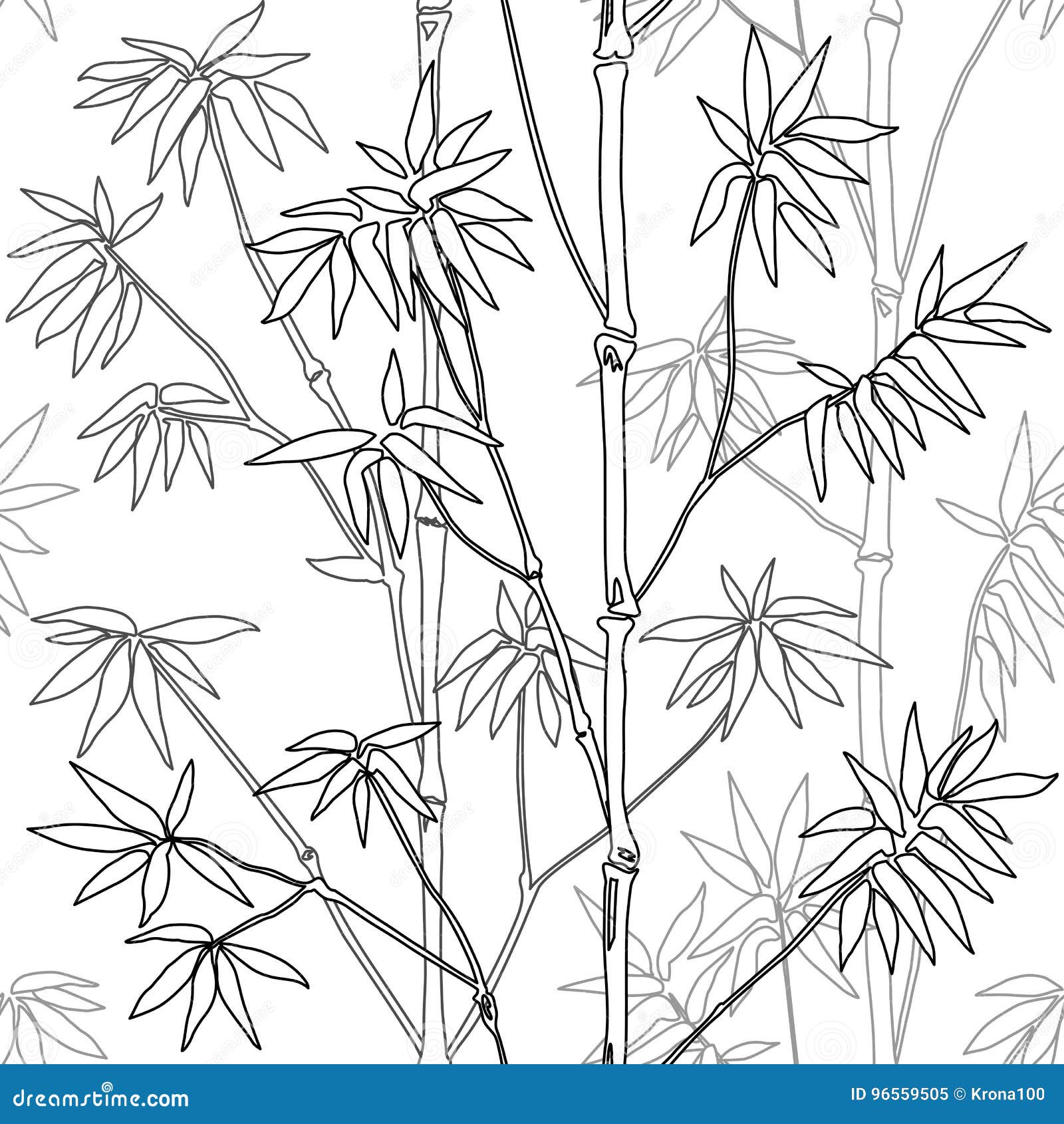 Download Bamboo Seamless Pattern stock vector. Illustration of ...