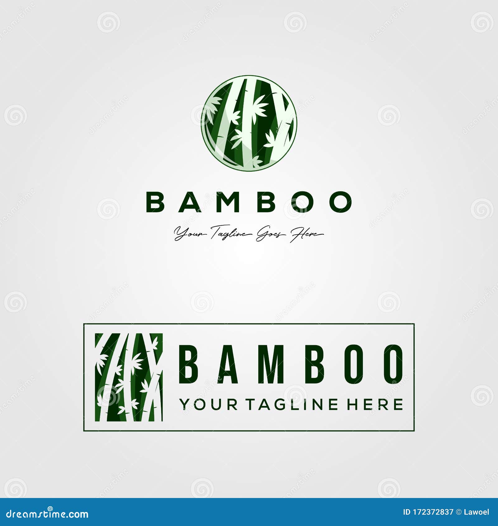 Bamboo Set Logo Vector Illustration Design Stock Vector Illustration of circle, stem 172372837
