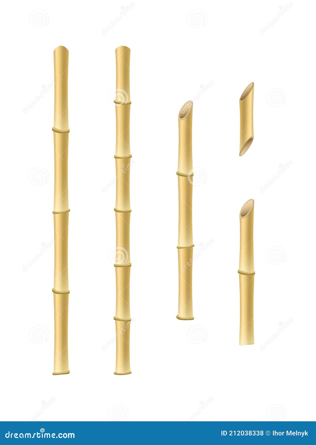 Bamboo stick set stock vector. Illustration of design 212038338