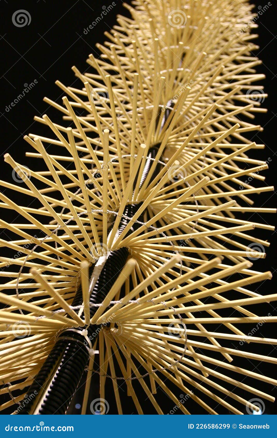 A Bamboo Stick Art at the Outdoor Editorial Stock Image Image of