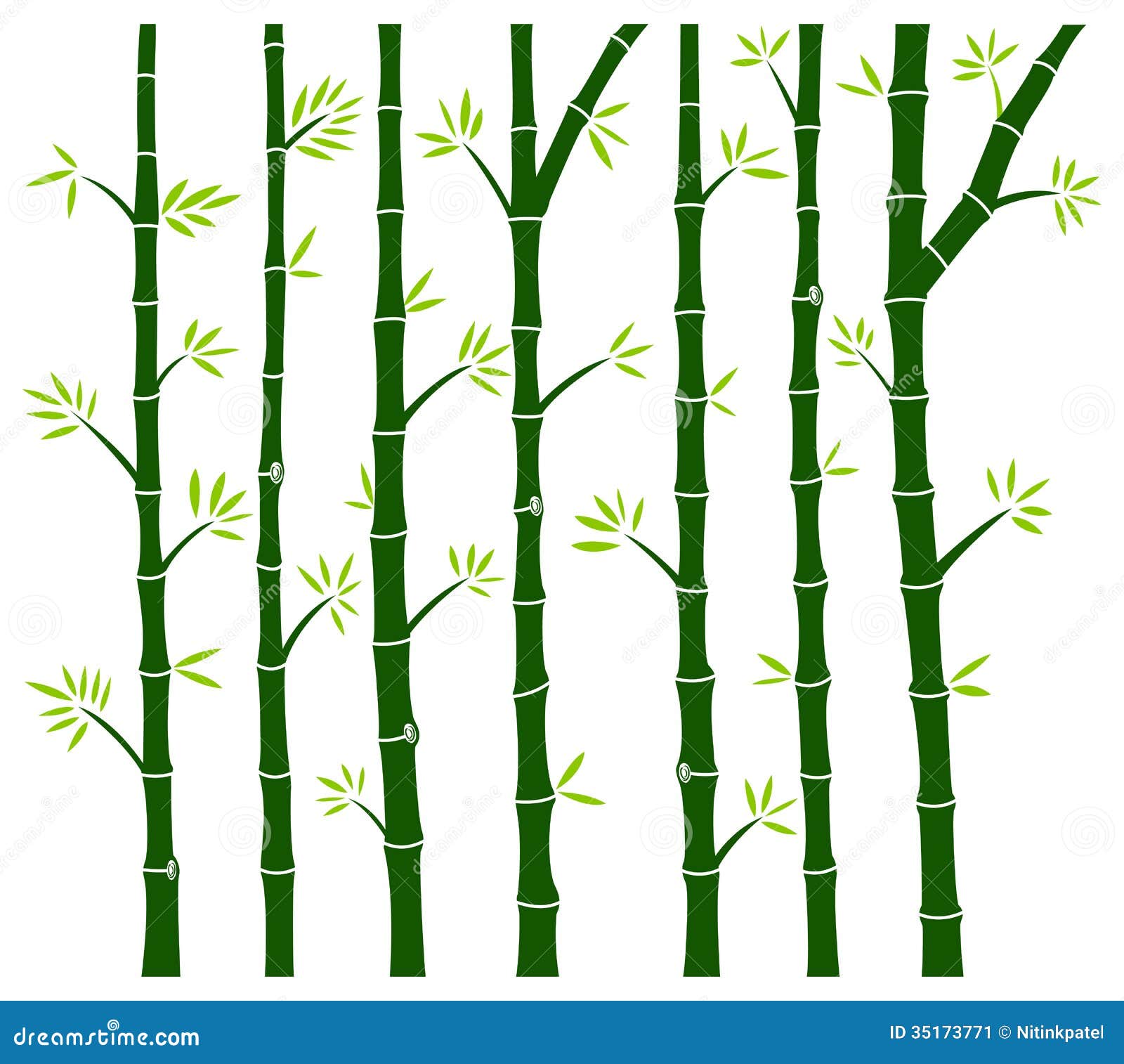 Bamboo Tree Wall Decal stock illustration. Illustration of leaf 35173771