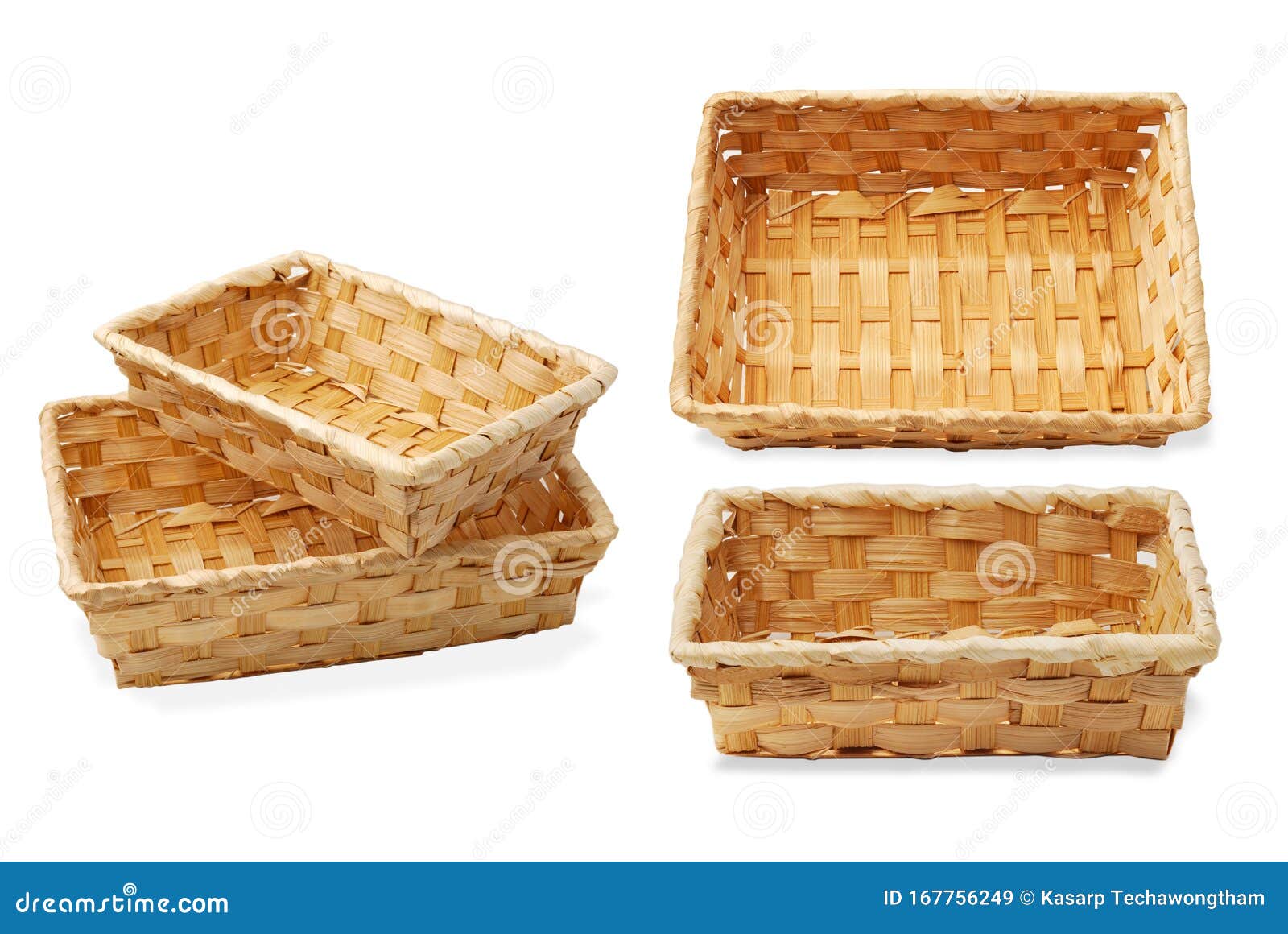 Bamboo Weave Boxes Container Storage , Handcraft Weave, Wood Chip