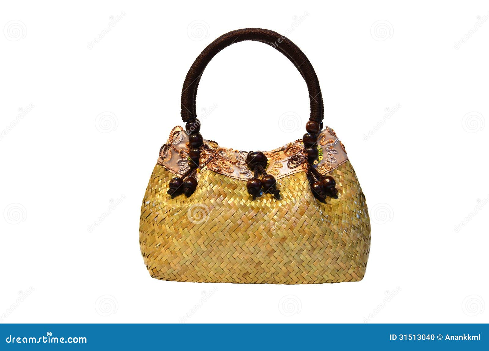 Bamboo wicker bag stock photo. Image of accessory, weave - 31513040