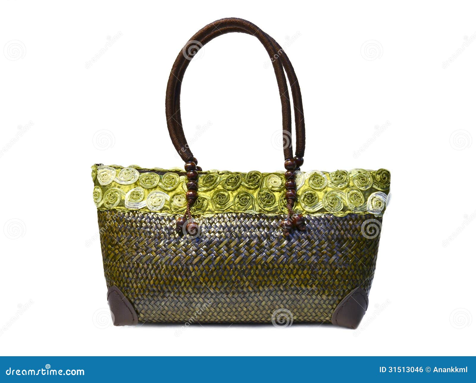 Bamboo wicker bag stock photo. Image of woven, beauty - 31513046