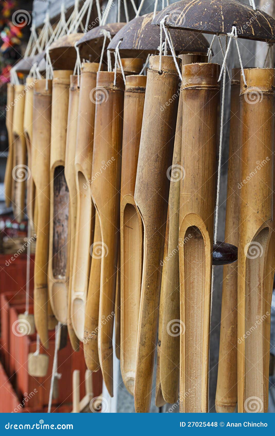Bamboo wind chimes stock photo. Image of oriental, bamboo 27025448