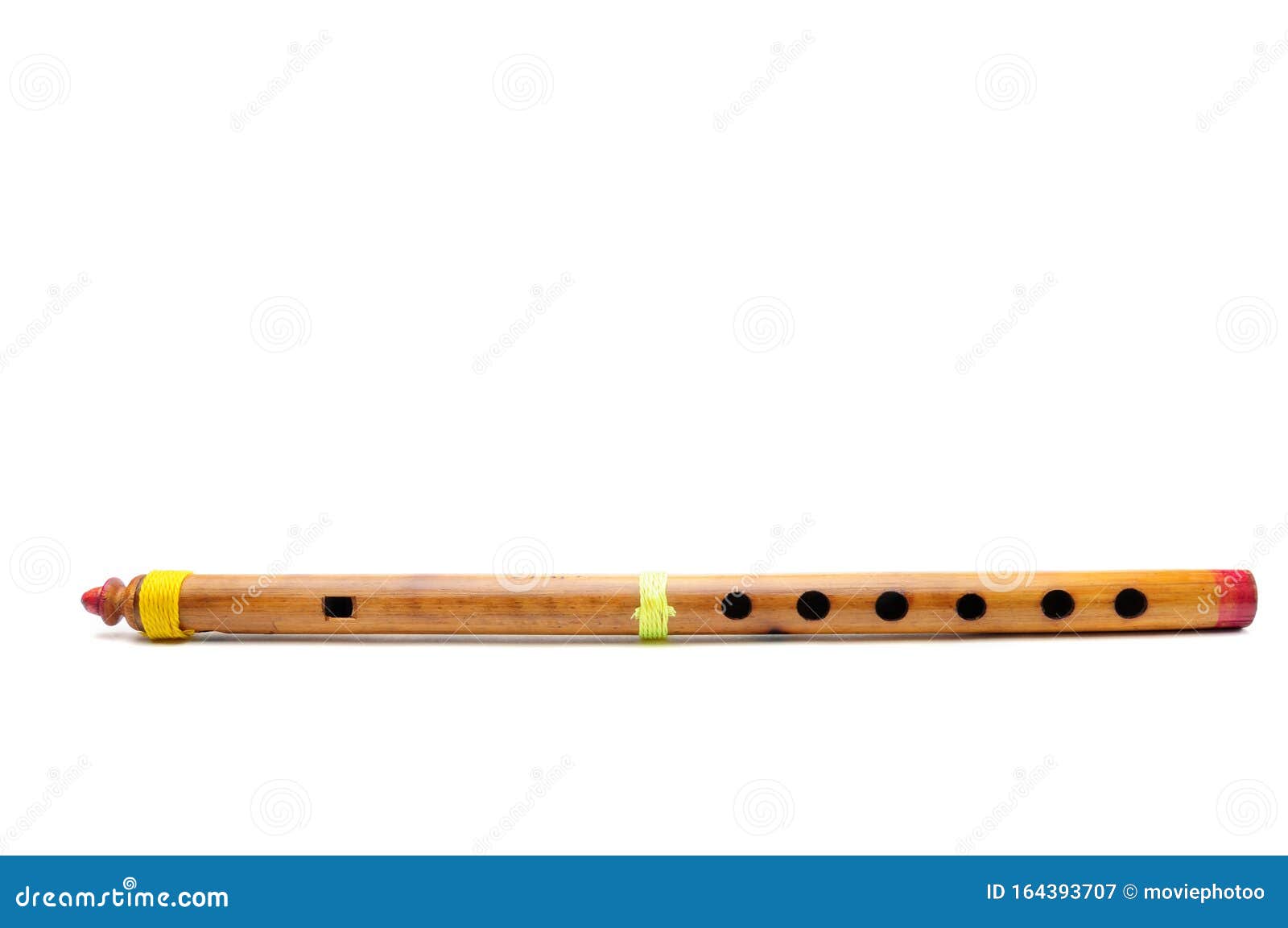 Bamboo Wind Instrument Indian Flute on White Background Stock Image Image of musician, lonely