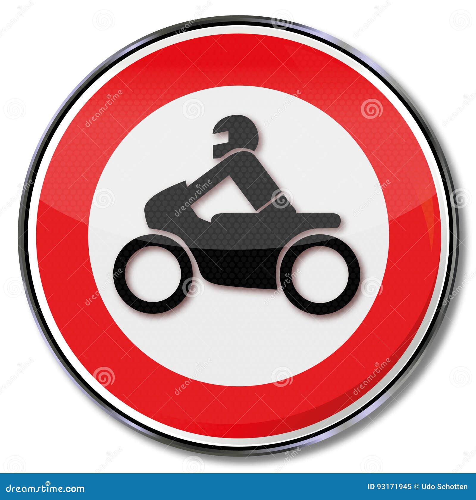 Ban Of Motorcycles Stock Vector Illustration Of Signs 93171945