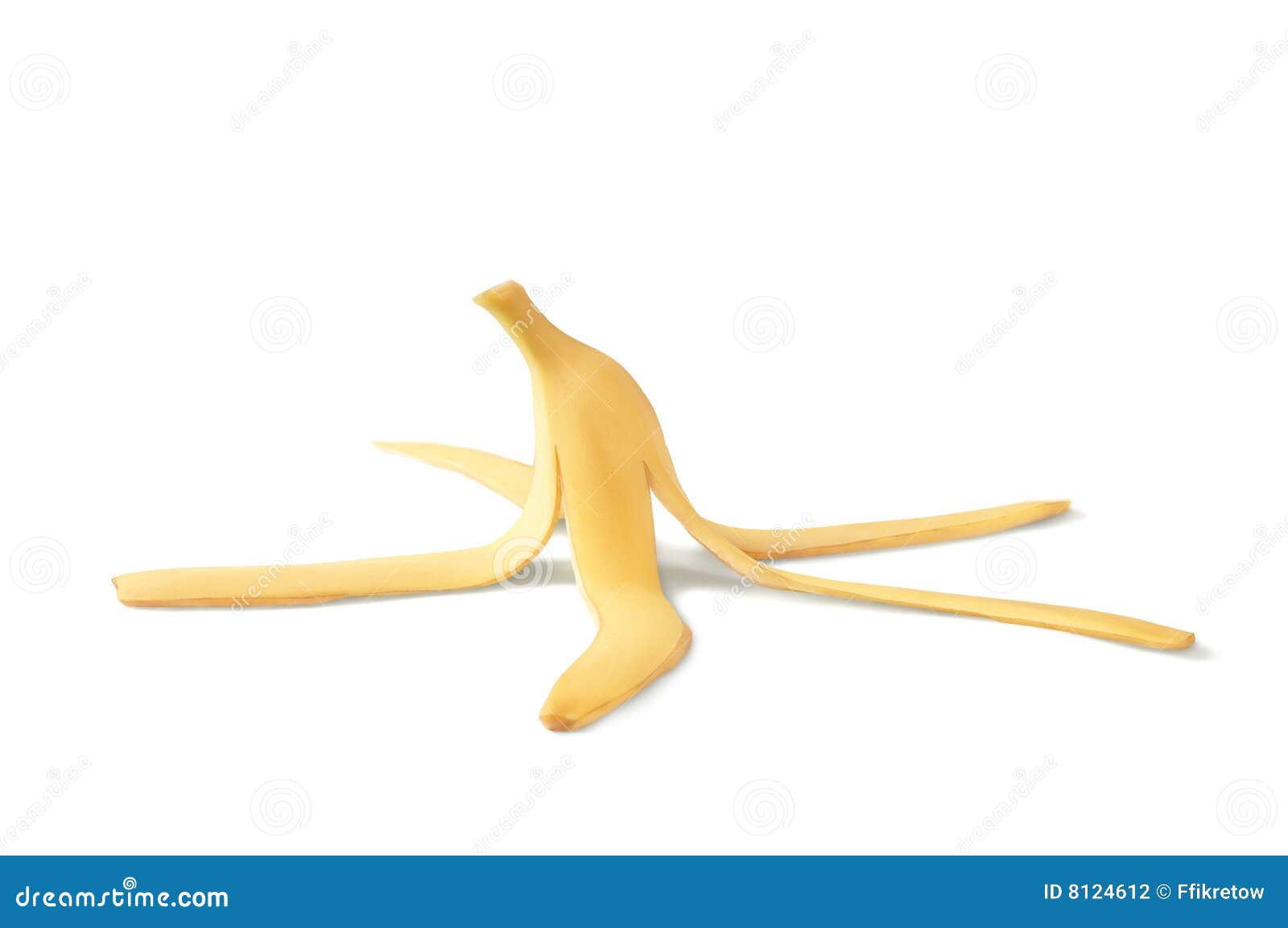 Banana stock photo. Image of step, danger, isolated, white 8124612