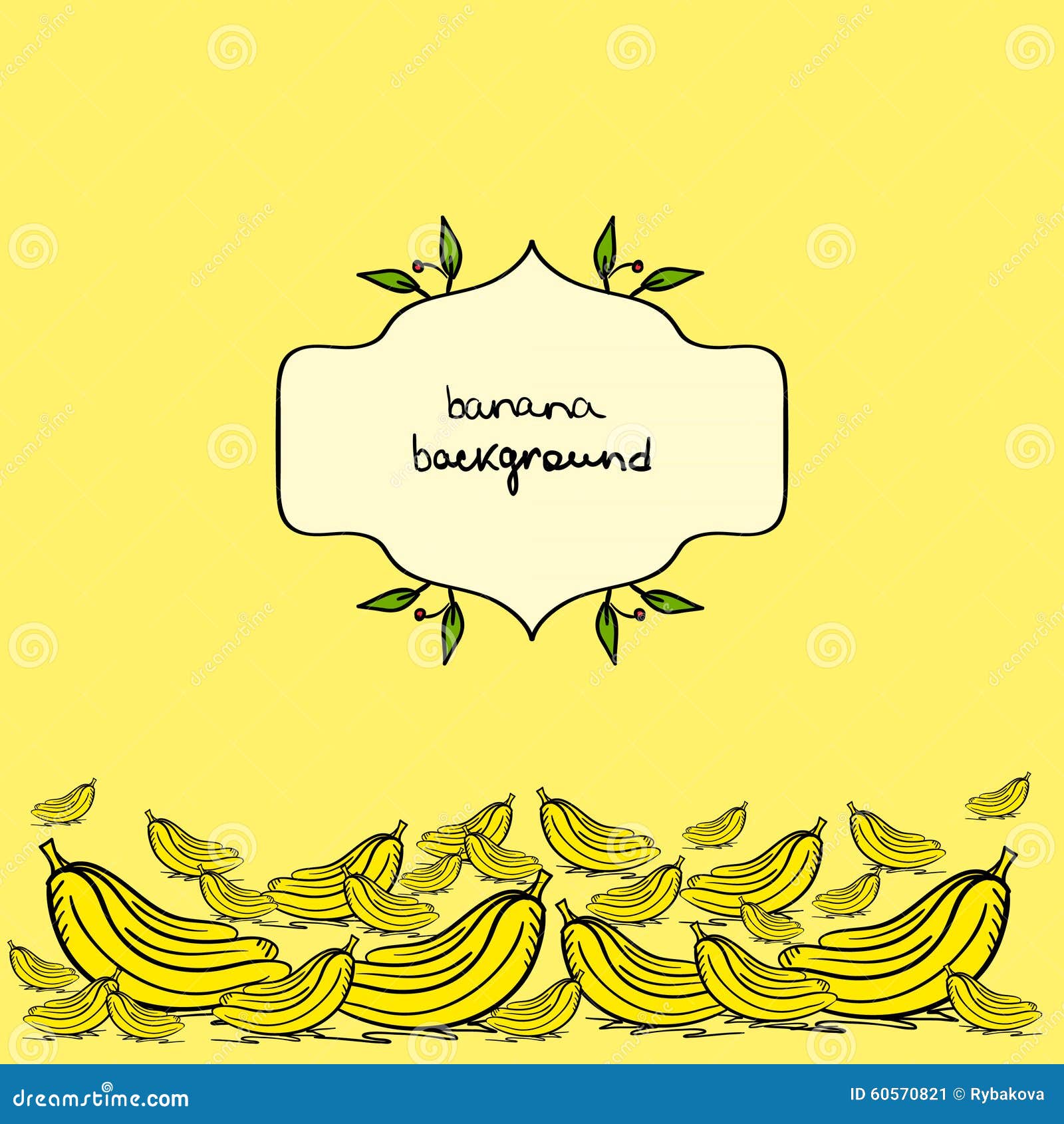 Banana Background-2 Stock Illustration - Image: 60570821