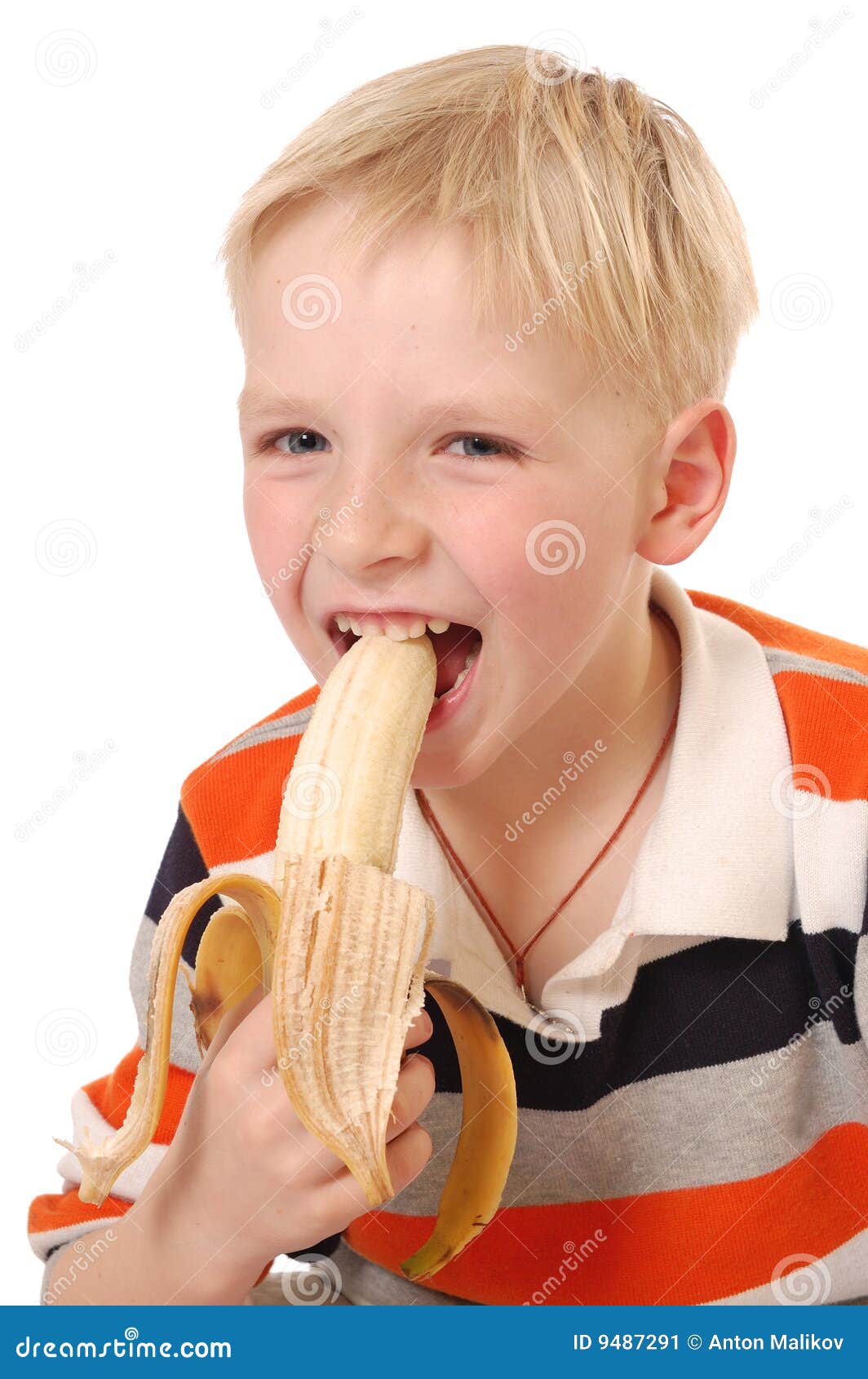 Banana boy stock image. Image of infant, joke, face, baby 9487291