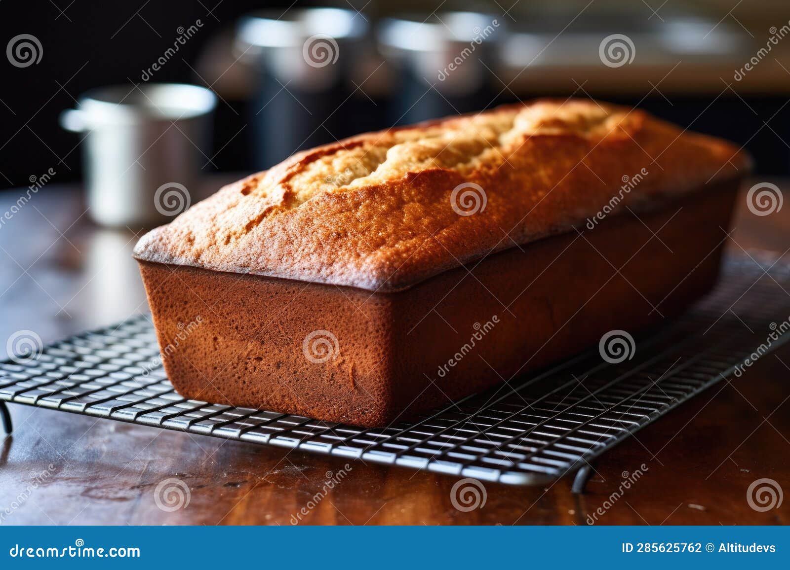 Banana Bread Cooling on a Wire Rack Stock Photo Image of rustic