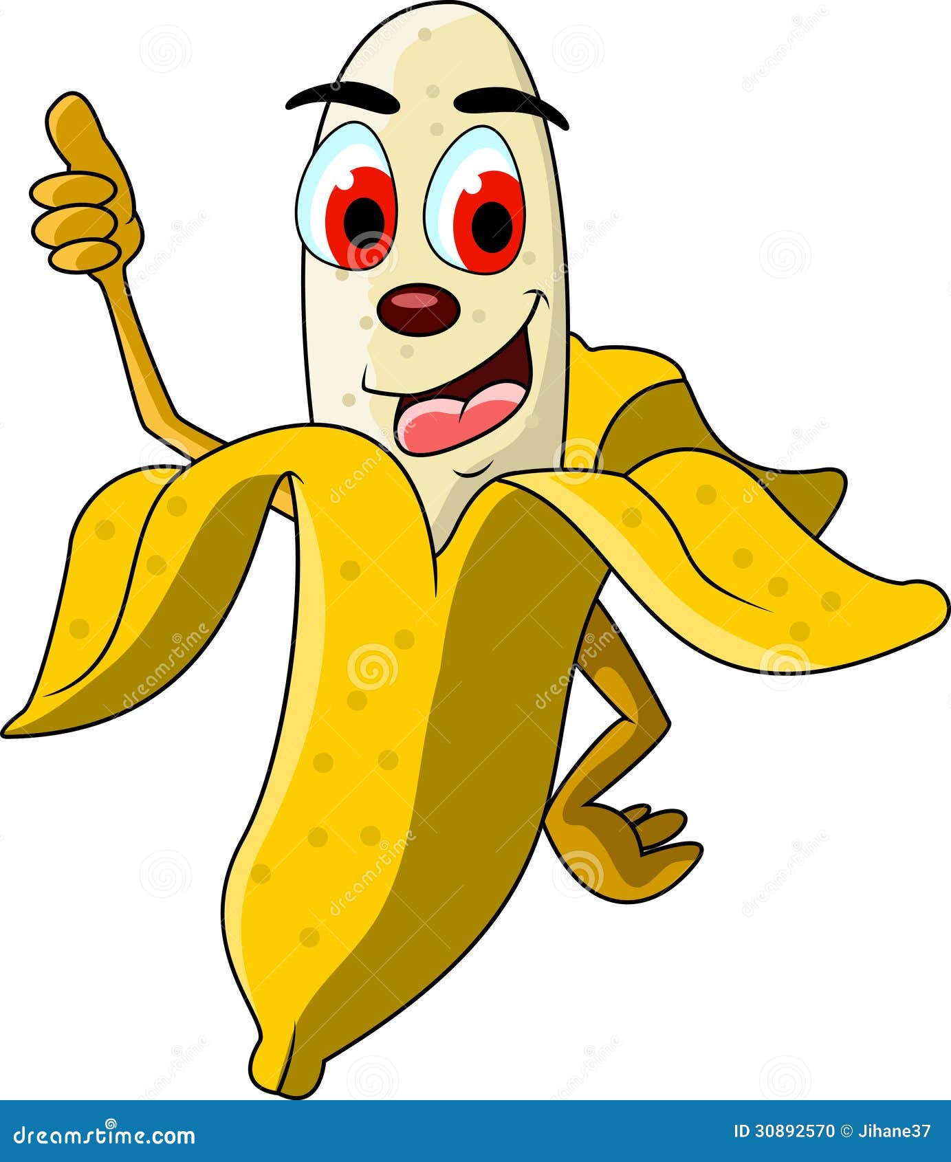 Banana cartoon thumb up stock illustration. Illustration ...