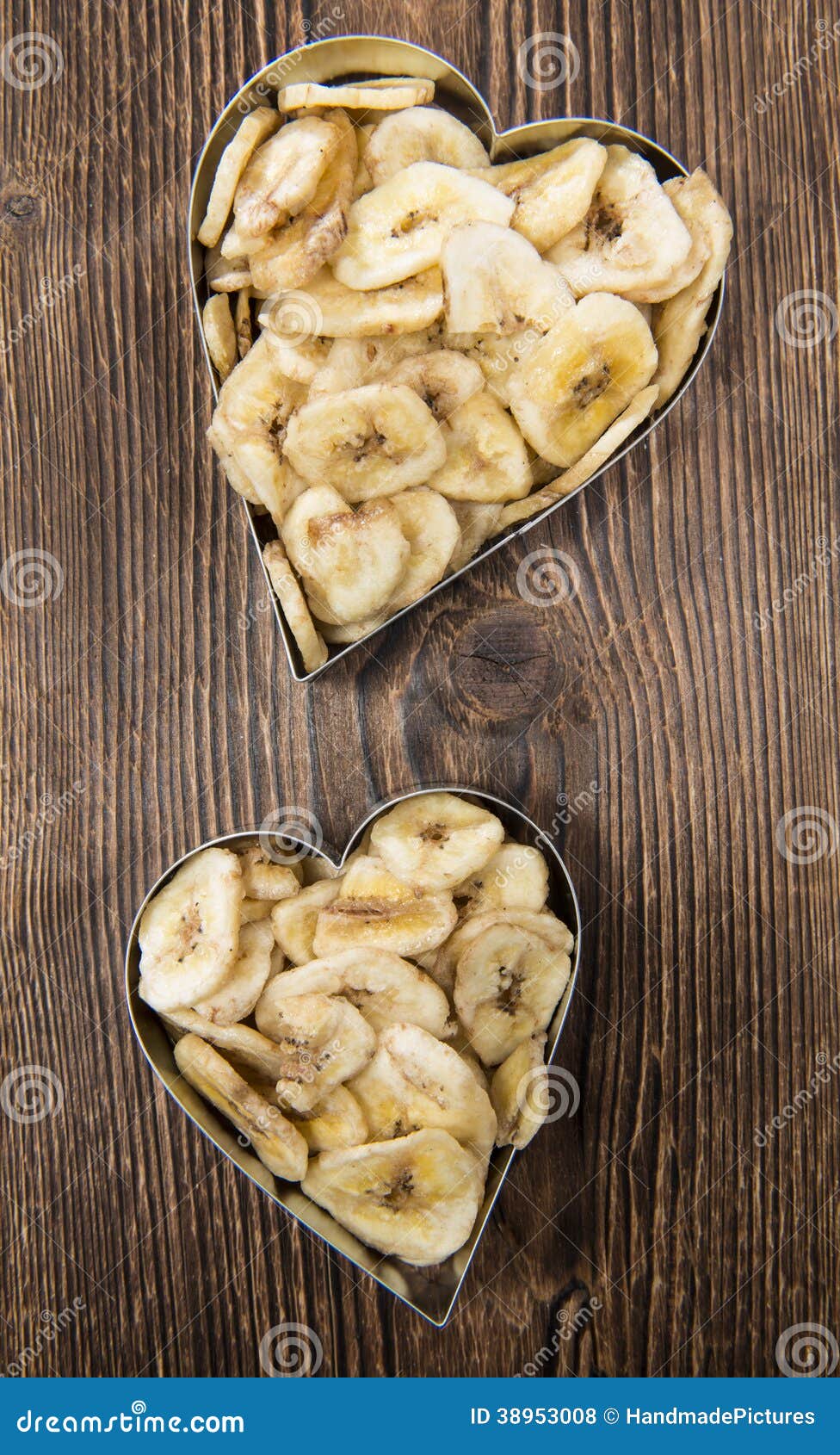 Banana Chip Hearts foto de stock. Imagem de canalizado 38953008