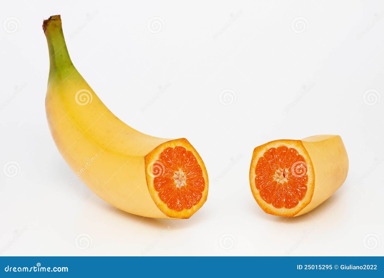 Banana Containing An Orange Stock Image Image Of Health Orange 25015295