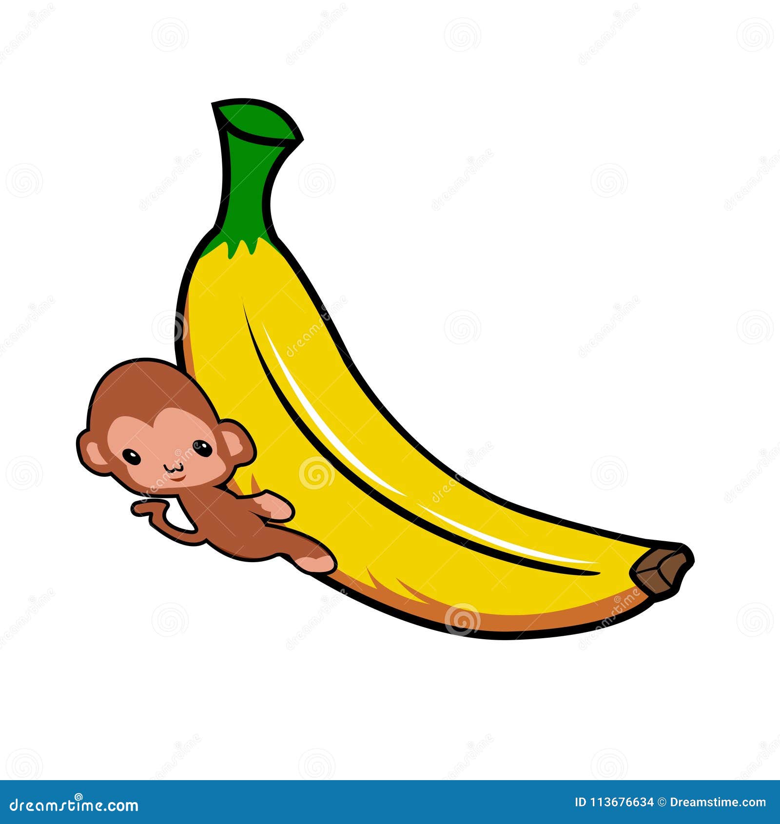 Dois Macacos Engraçados Bonitos Na Liana Que Compartilham A Fruta Da Banana  Com Amor Royalty Free SVG, Cliparts, Vetores, e Ilustrações Stock. Image  46728243