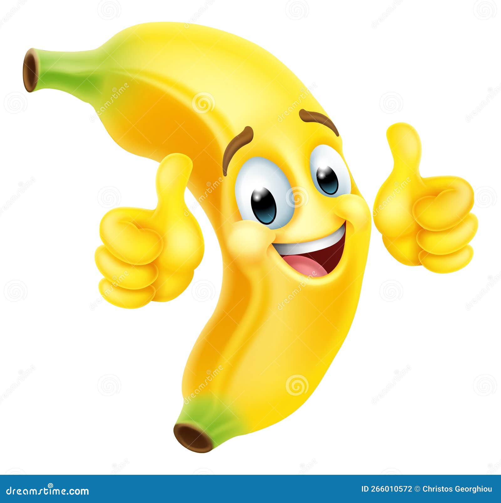 Cartoon Banana Character Giving a Thumbs Up Stock Vector - Illustration of  good, delicious: 268166829