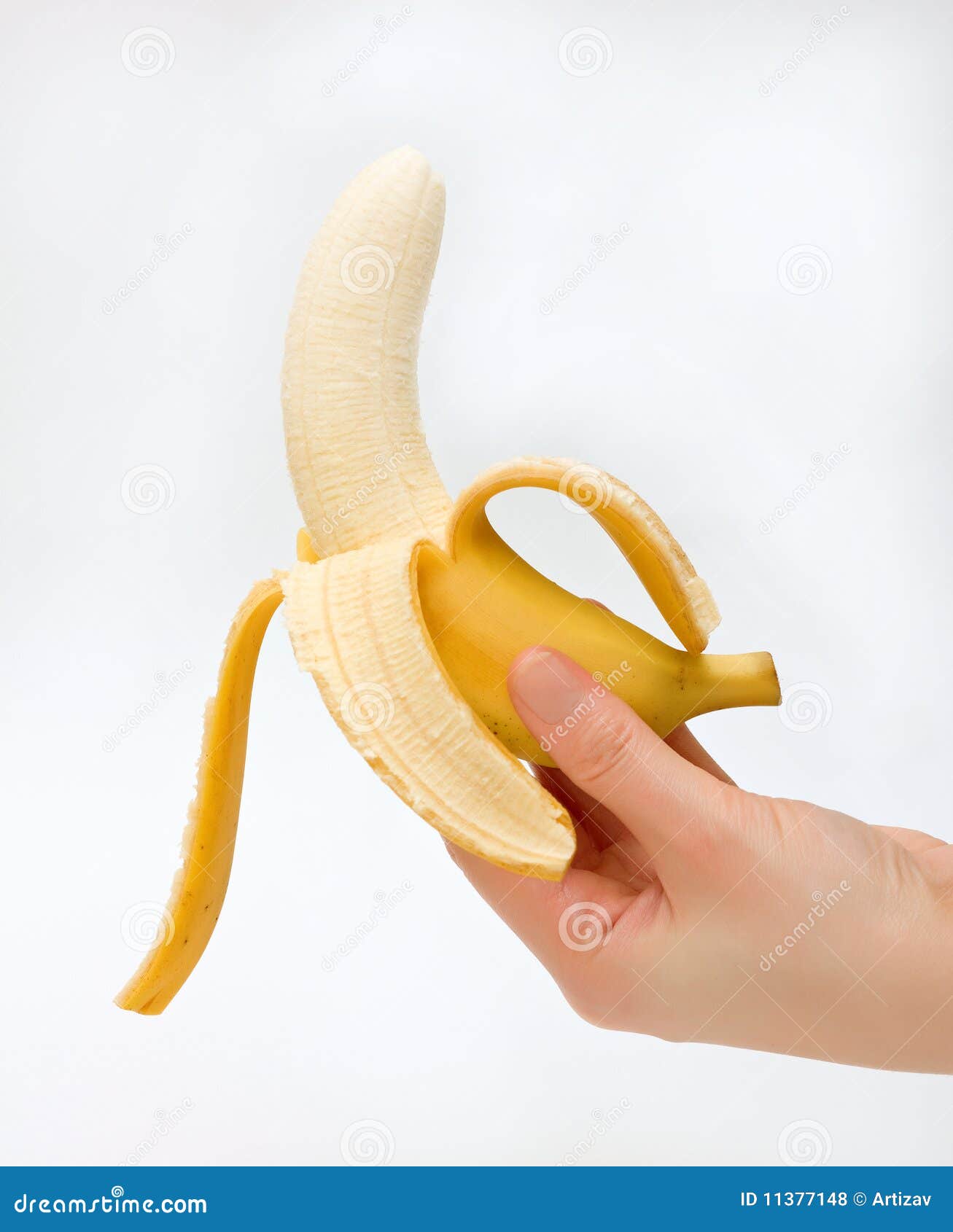 Banana in hand stock photo. Image of peel, plant, breakfast 11377148