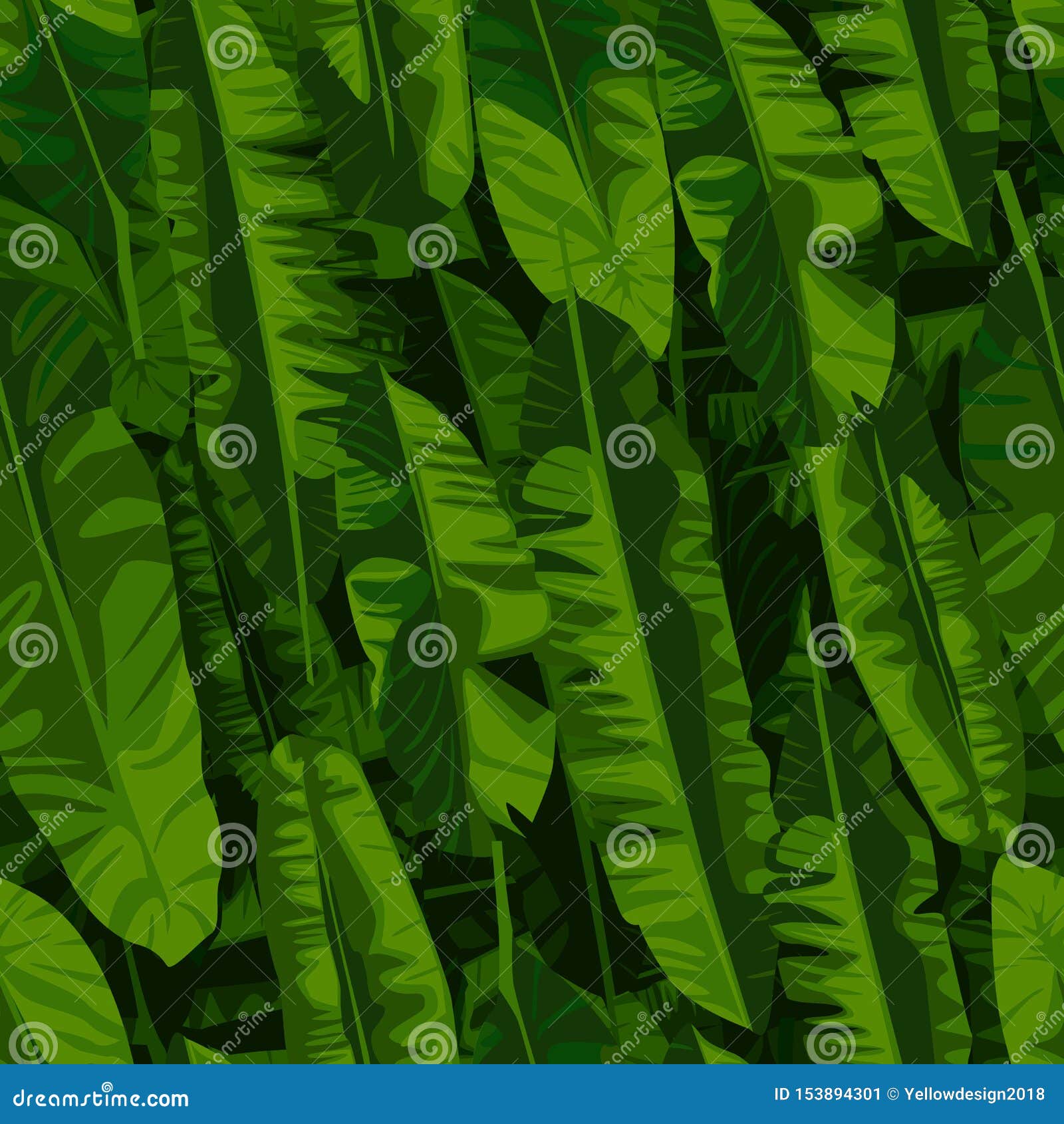 Banana Leaf Wallpaper. Abstract Exotic Plant Seamless Pattern Stock