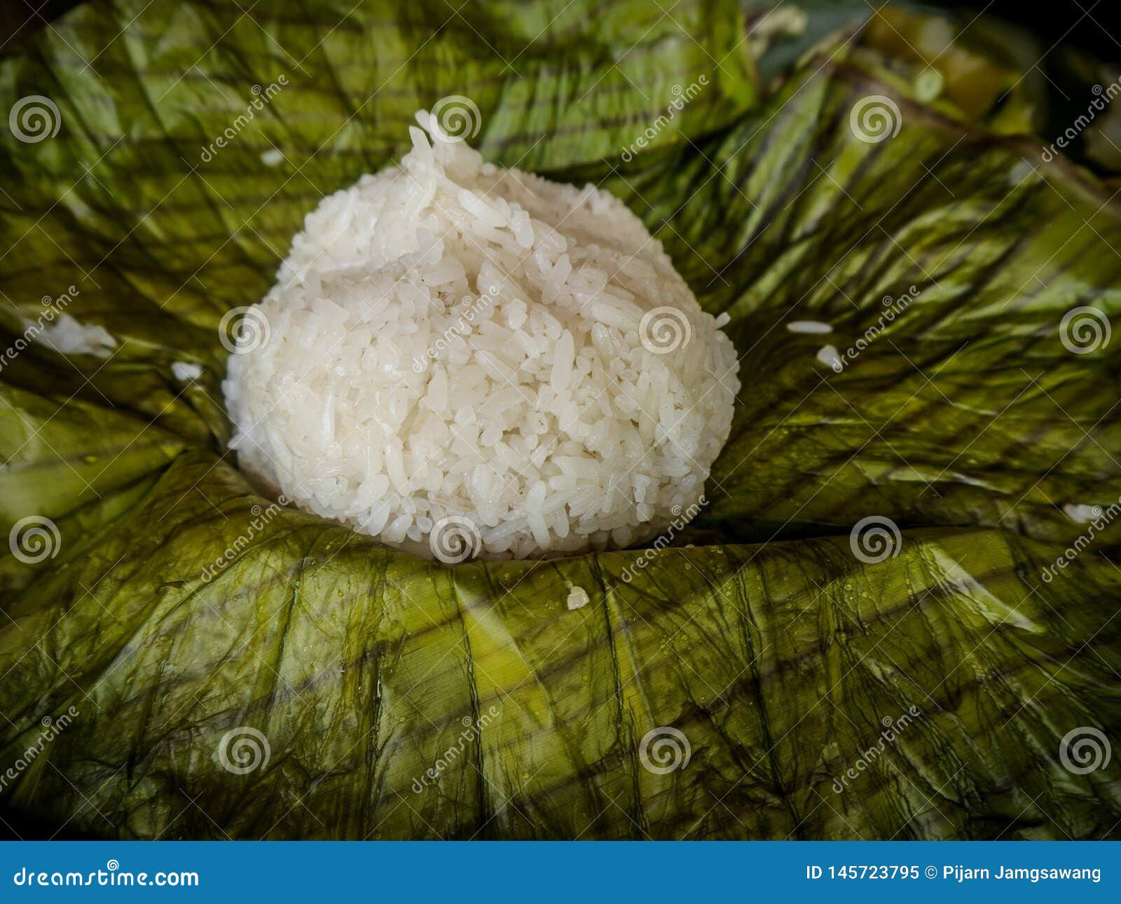 Banana Leaf Wrapped in Rice Stock Image Image of brazil, food 145723795