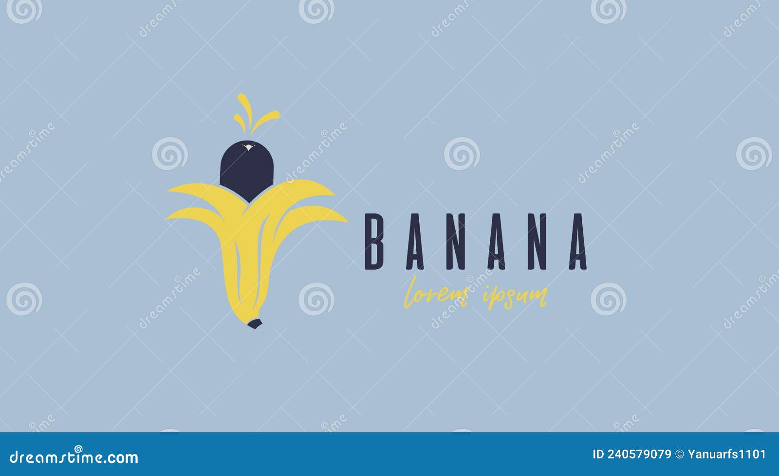 Banana Fruit Logo Design Concept Template Vector Stock Vector