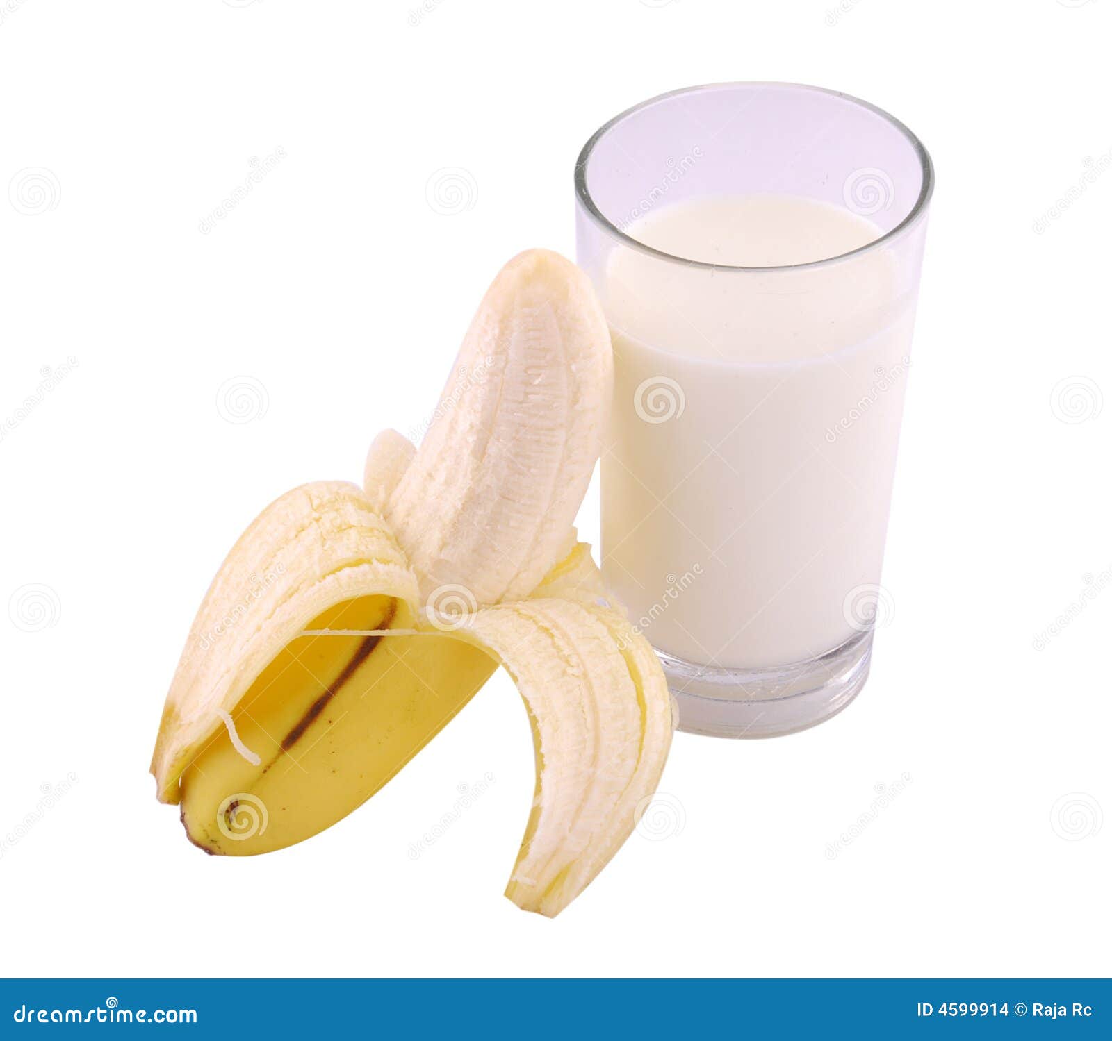 Banana And Milk Stock Images Image 4599914