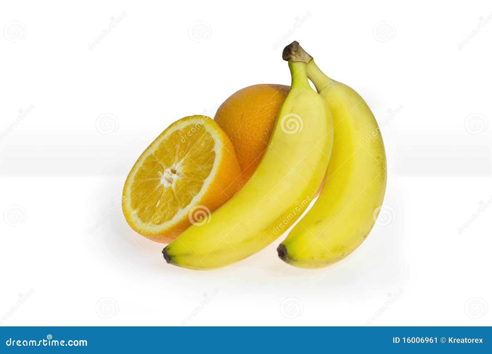 Banana And Orange Composition Stock Image Image Of Fruit Color 16006961