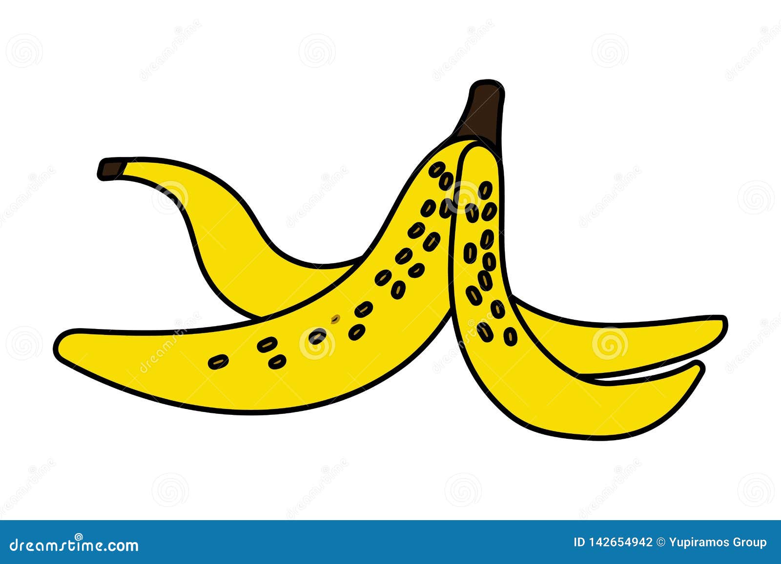 Banana peel cartoon stock vector. Illustration of fresh - 142654942